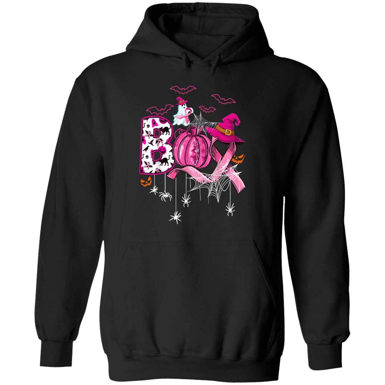Boo Halloween Pumpkin Pink Ribbon Witch Breast Cancer Shirt Boo Halloween Pumpkin Pink Ribbon Witch Breast Cancer Shirt