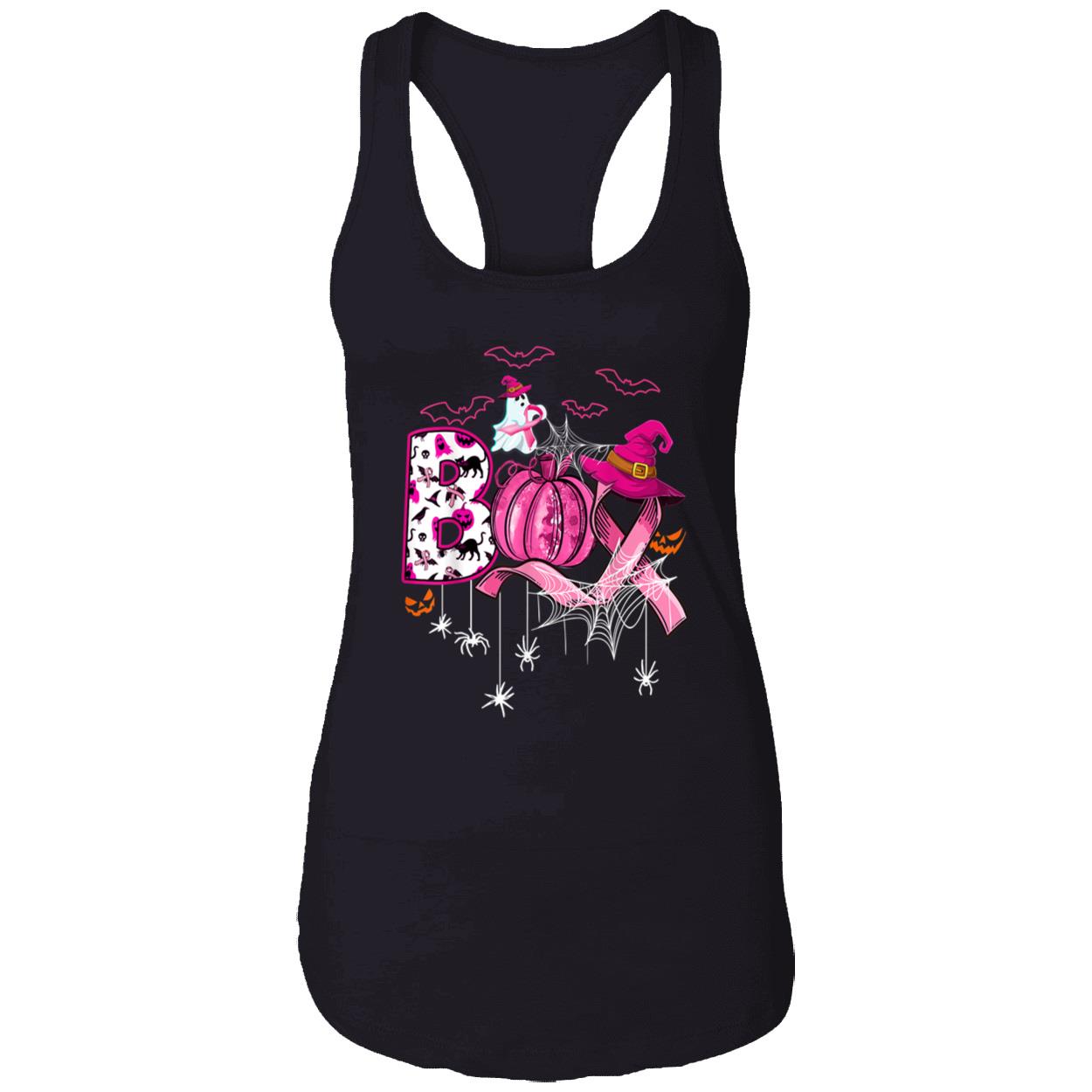 Boo Halloween Pumpkin Pink Ribbon Witch Breast Cancer Shirt Boo Halloween Pumpkin Pink Ribbon Witch Breast Cancer Shirt