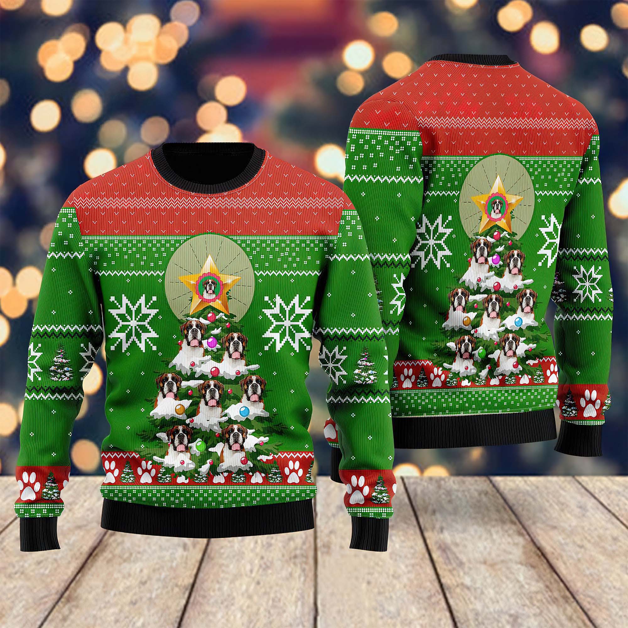 Boxer Pine Ugly Christmas Sweater Boxer Pine Ugly Christmas Sweater