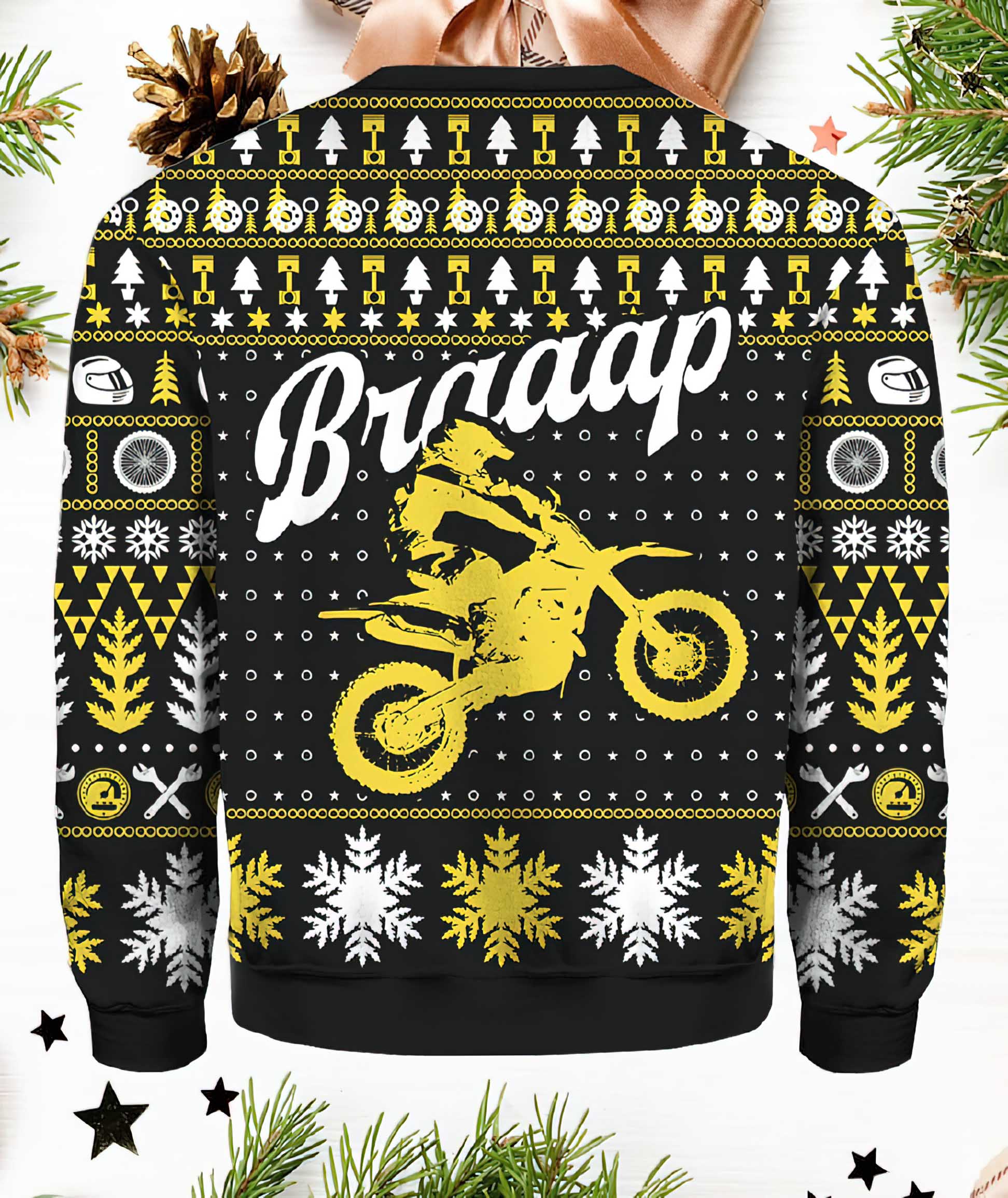Braaap Moto Christmas Sweater Braaap Moto Christmas Sweater