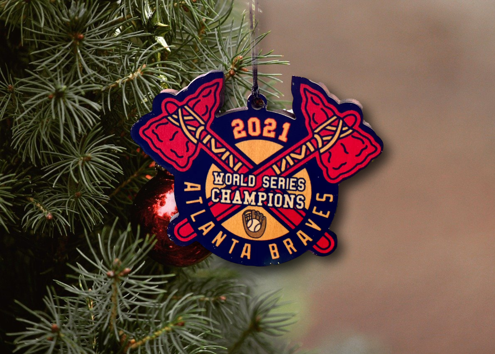 Braves World Series Champion 2021 Christmas Ornament Braves World Series Champion 2021 Christmas Ornament