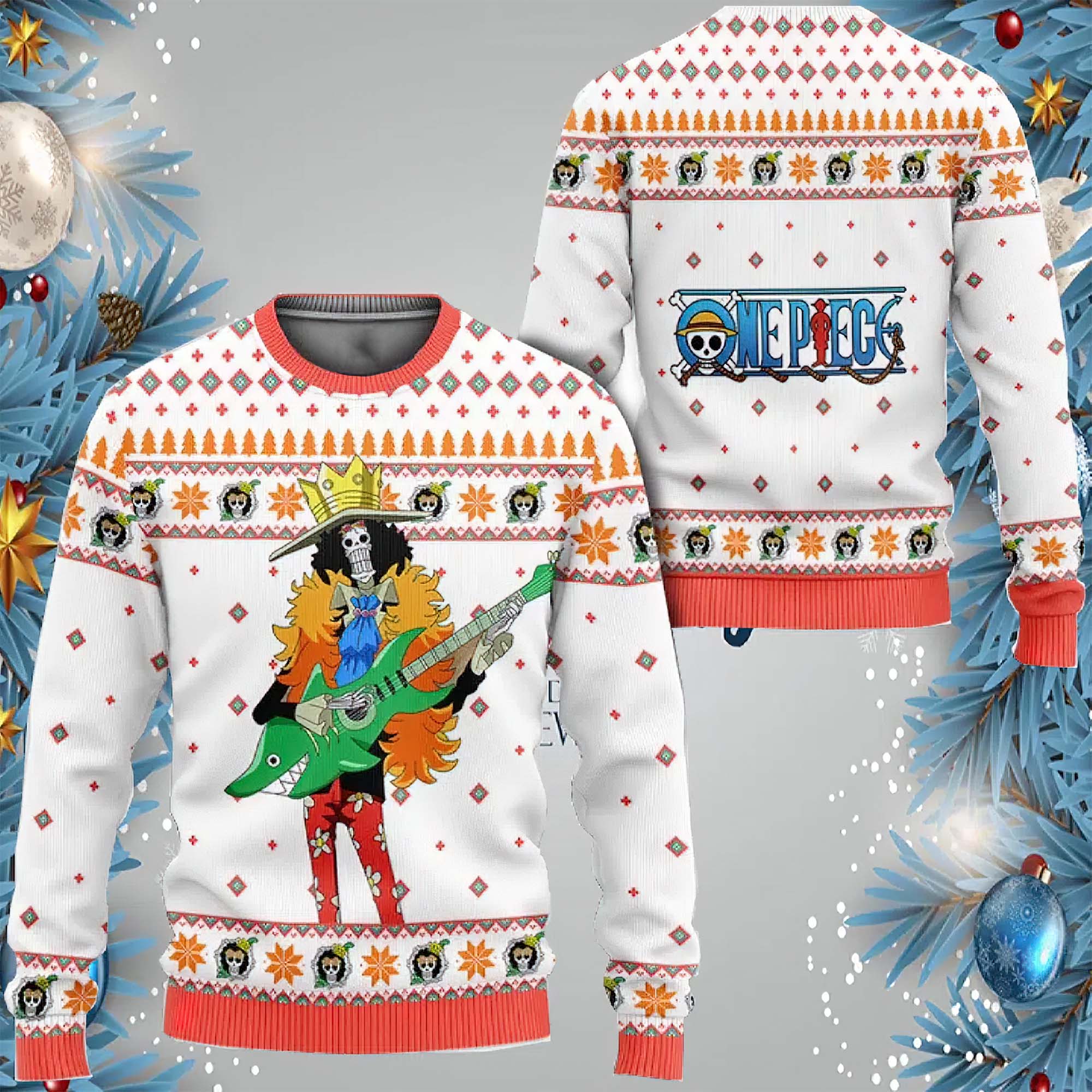Brook Anime Ugly Christmas Sweater Brook Anime Ugly Christmas Sweater