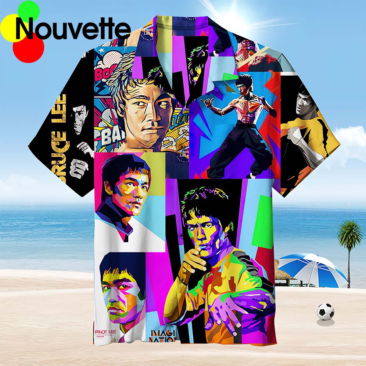 Bruce Lee Colorful Hawaiian Shirt Bruce Lee Colorful Hawaiian Shirt