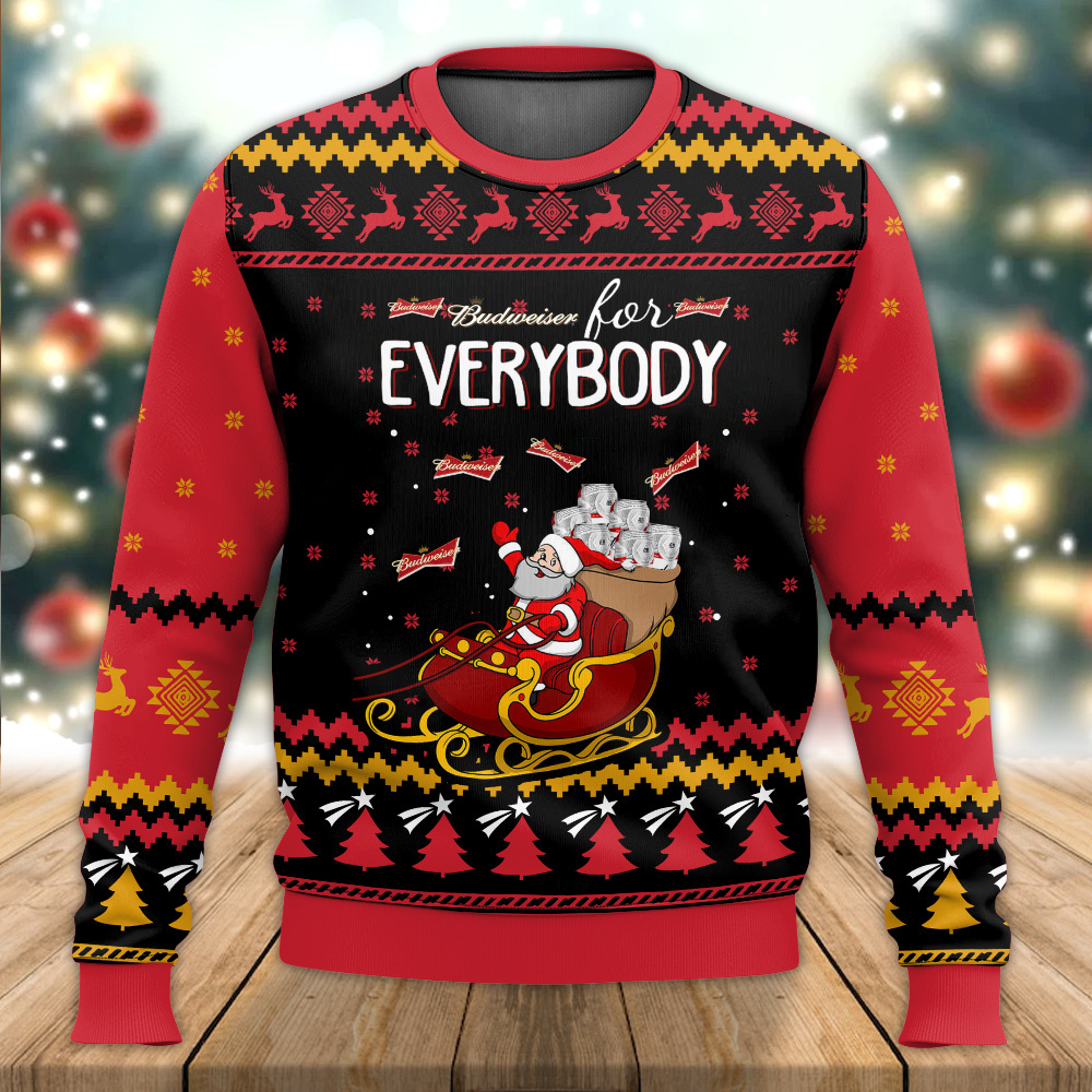 Budweiser For Everybody Ugly Sweater Budweiser For Everybody Ugly Sweater