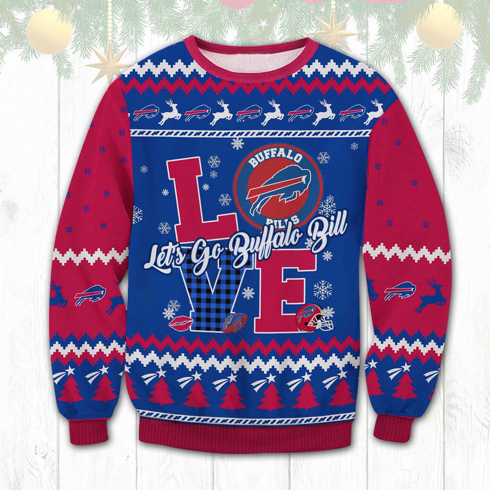 Buffalo Bills Love Ugly Christmas Sweater Buffalo Bills Love Ugly Christmas Sweater