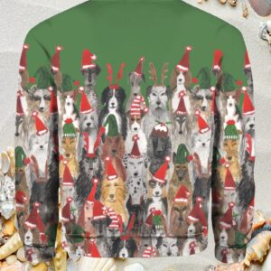 Christmas Dogs Print Casual Sweatshirt 1 Bruins Funny Grnch Christmas Ugly Sweater