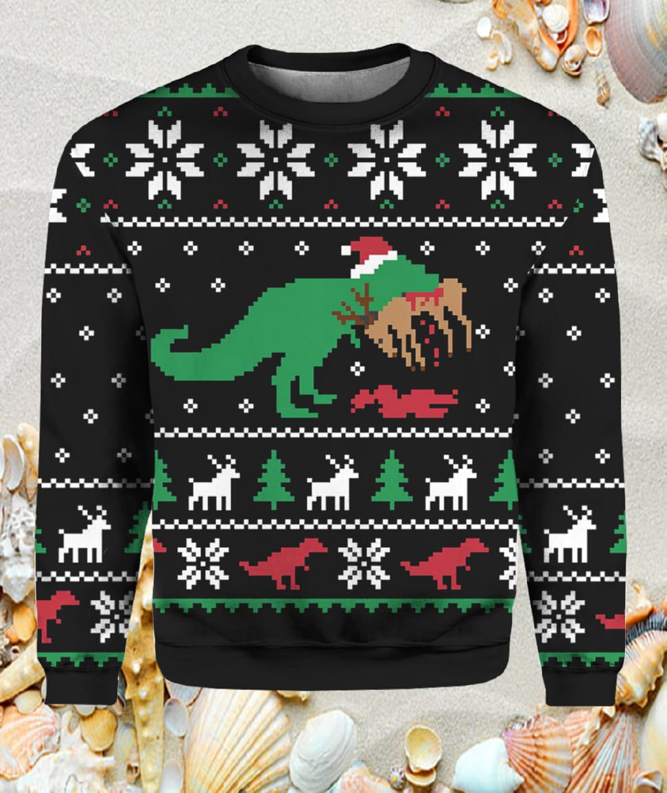 T-Rex Ugly Christmas Sweater T-Rex Ugly Christmas Sweater