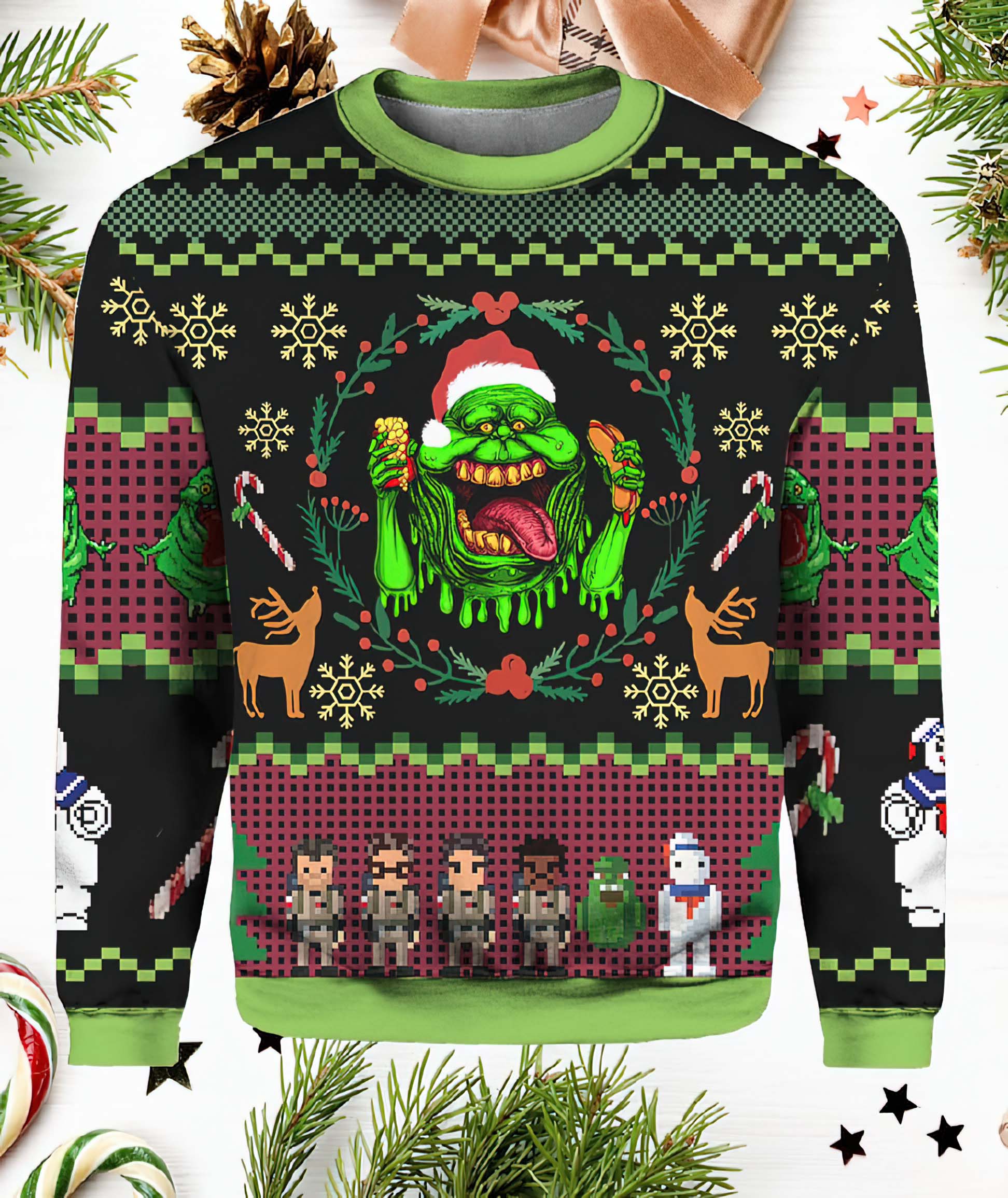 Bustin Christmas Ghostbusters Ugly Christmas Sweater Bustin Christmas Ghostbusters Ugly Christmas Sweater
