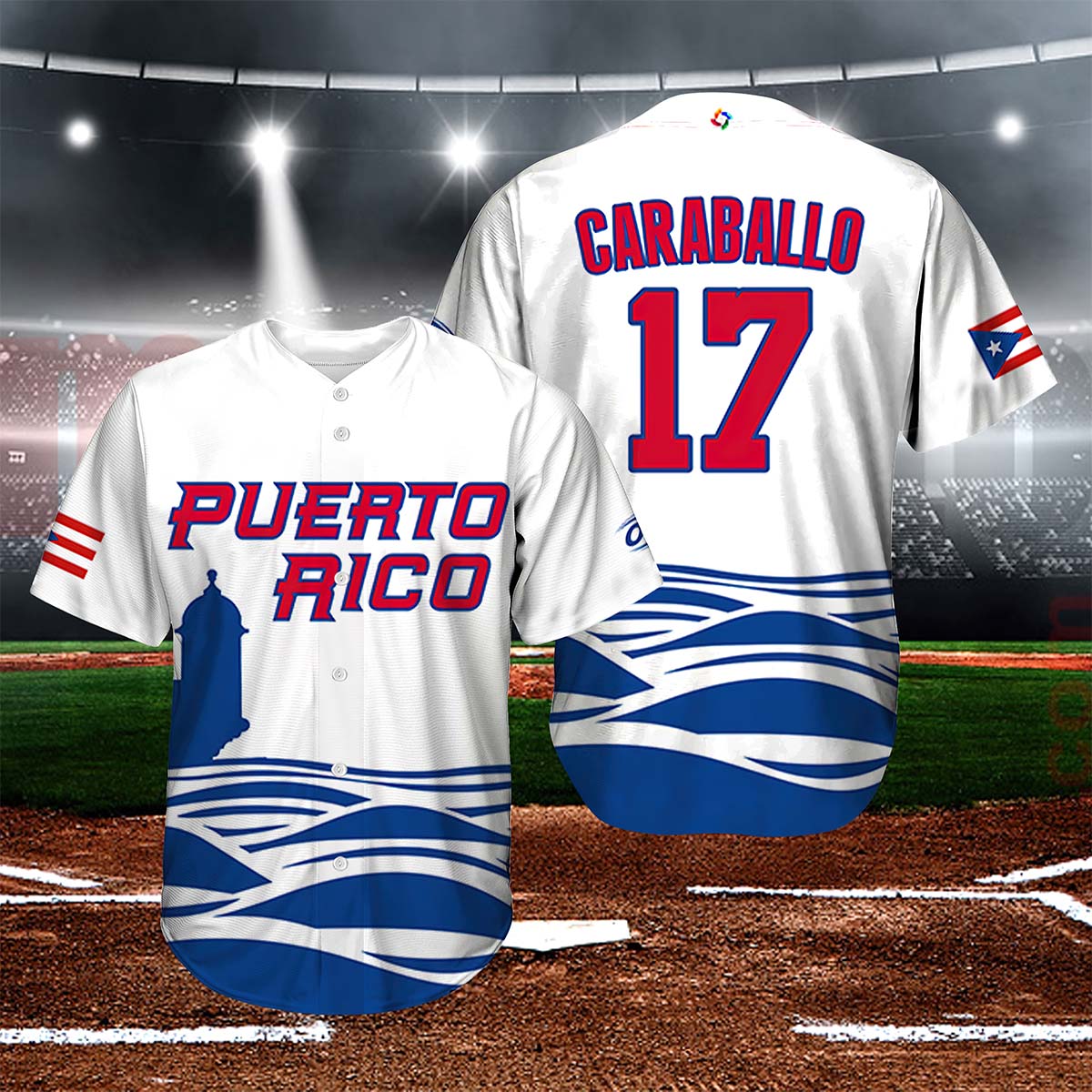 Caraballo Puerto Rico Baseball White 2023 World Baseball Classic Jersey Caraballo Puerto Rico Baseball White 2023 World Baseball Classic Jersey