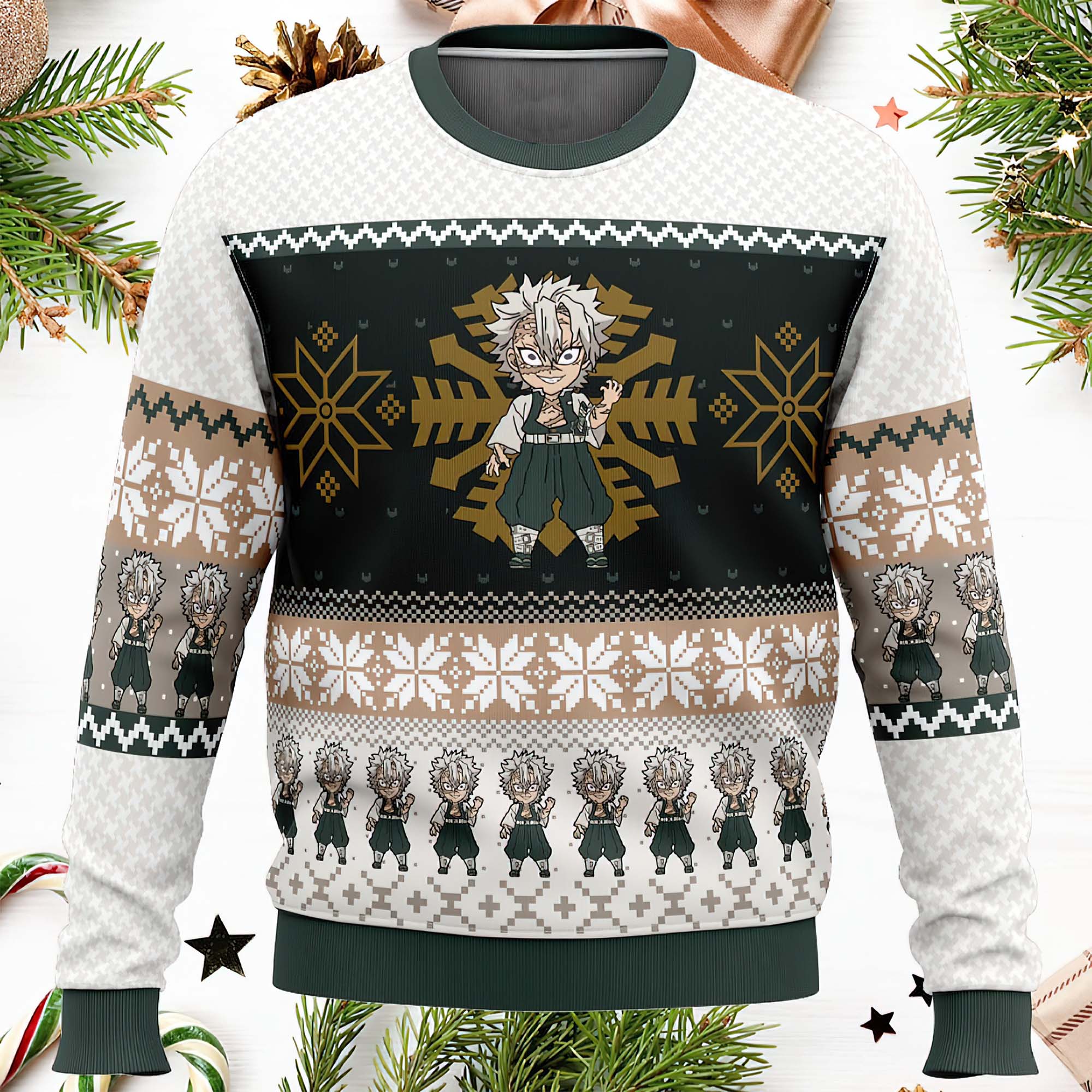 Sanemi Shinazugawa Ugly Christmas Sweater Sanemi Shinazugawa Ugly Christmas Sweater