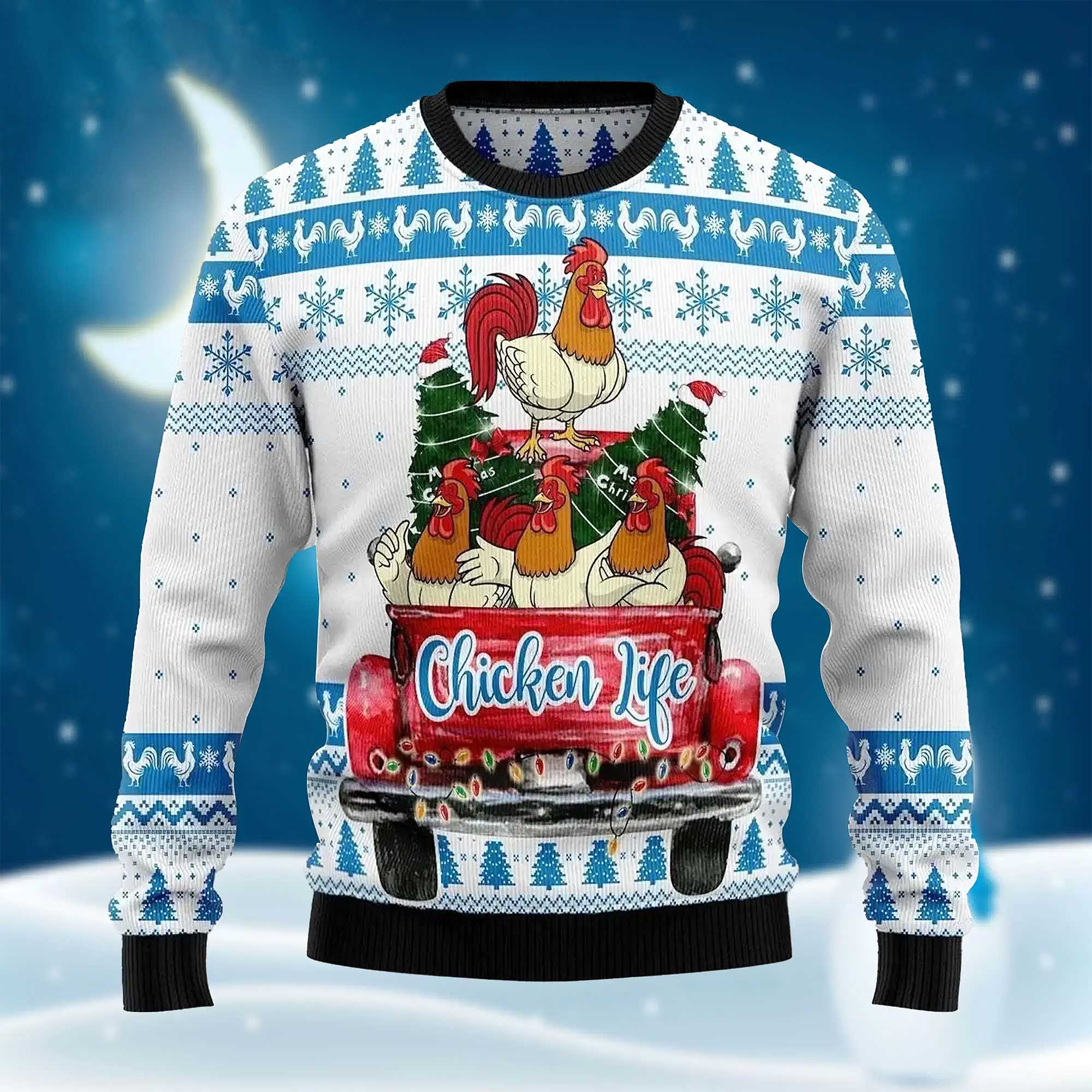 Chicken Life Ugly Christmas Sweater Chicken Life Ugly Christmas Sweater