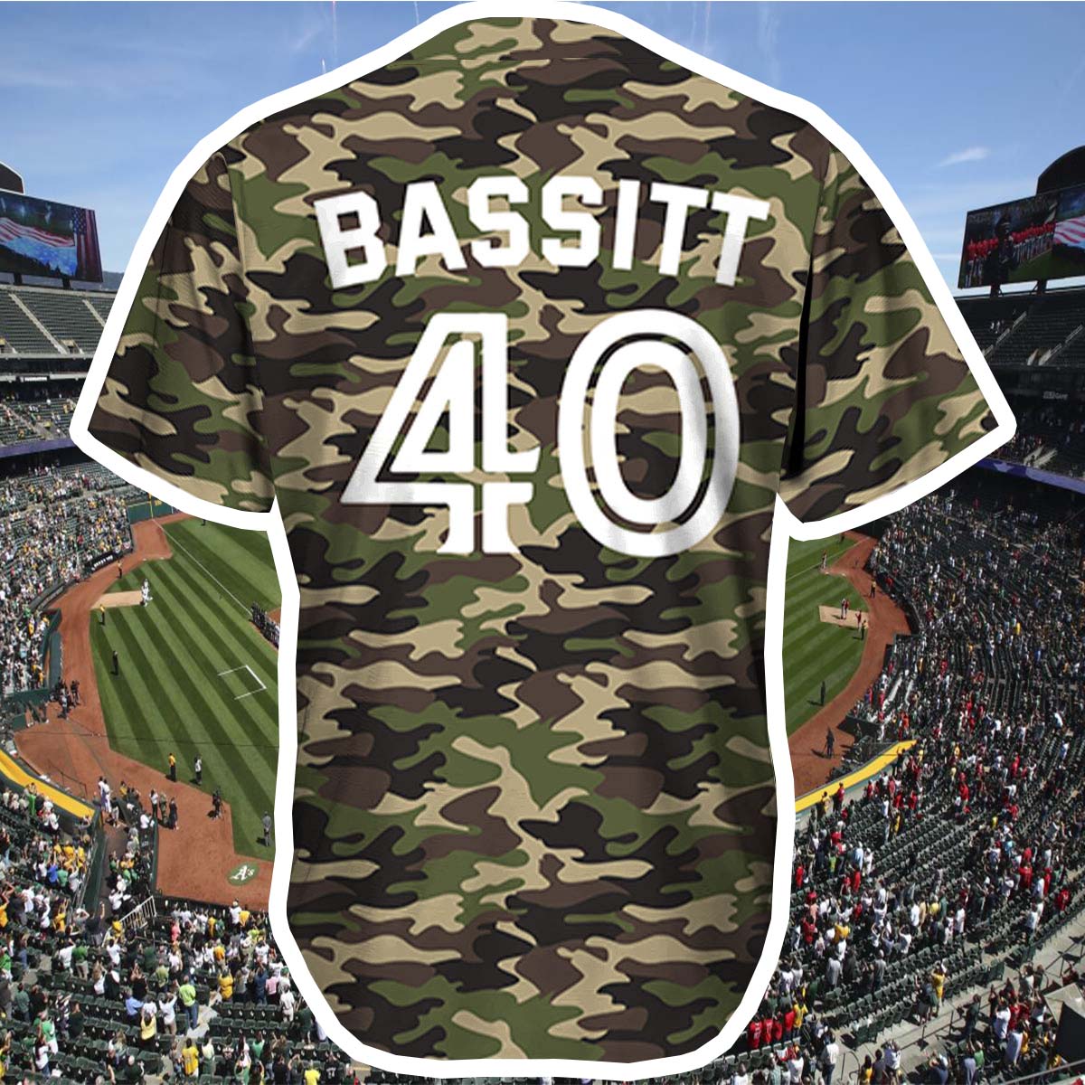 Chris Bassitt Camo Jersey Shirt
