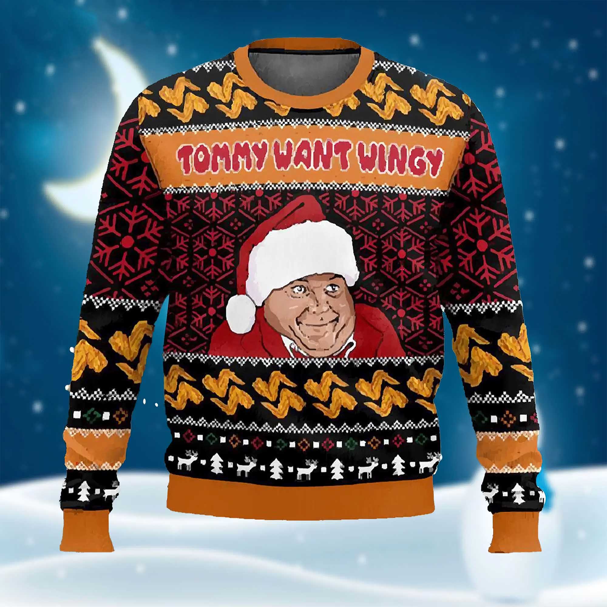 Chris Farley Tommy Likey Tommy Want Wingy Ugly Christmas Sweater