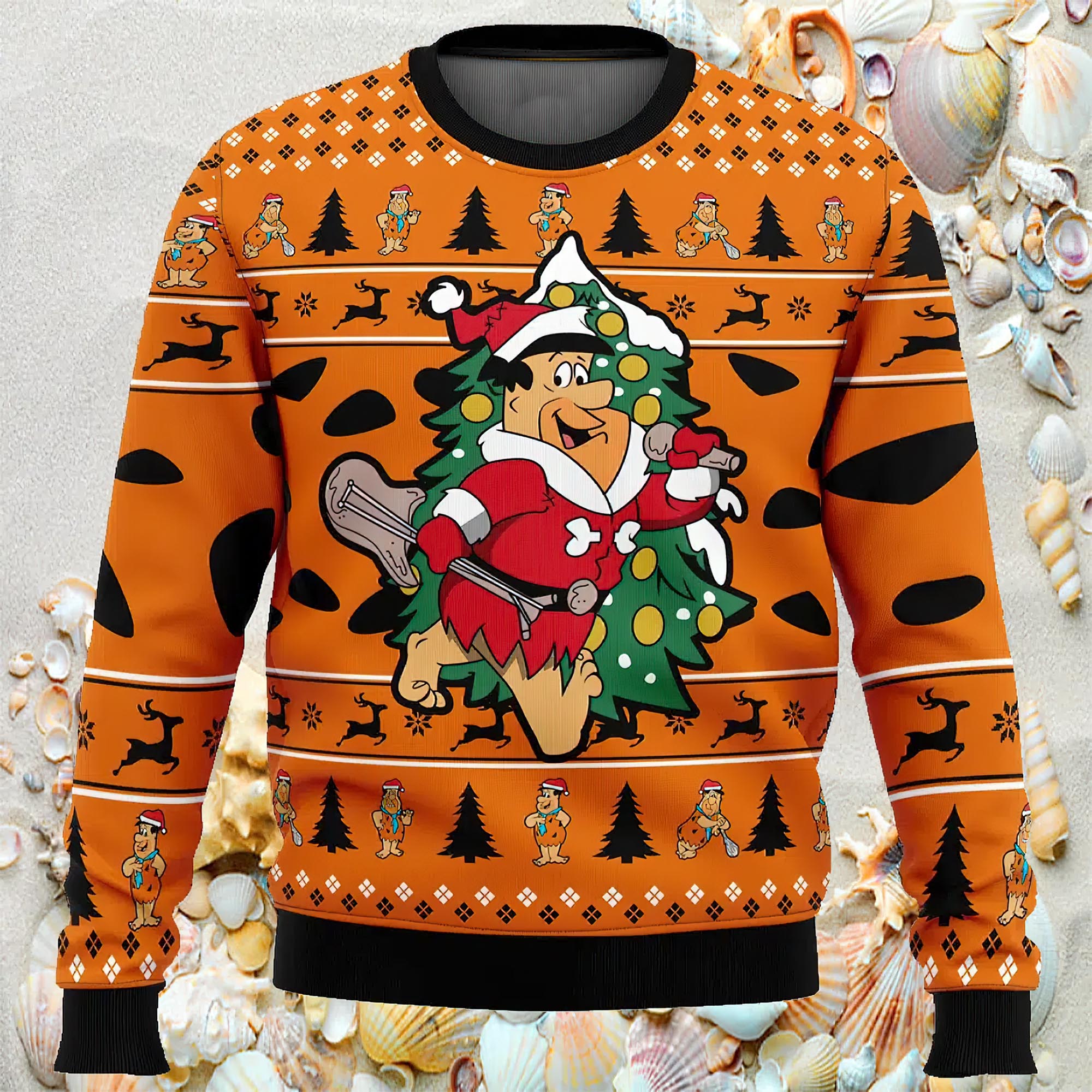 Christmas Fred The Flintstones Ugly Christmas Sweater Christmas Fred The Flintstones Ugly Christmas Sweater