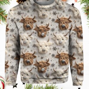Christmas Highland Cow Highland Sweater