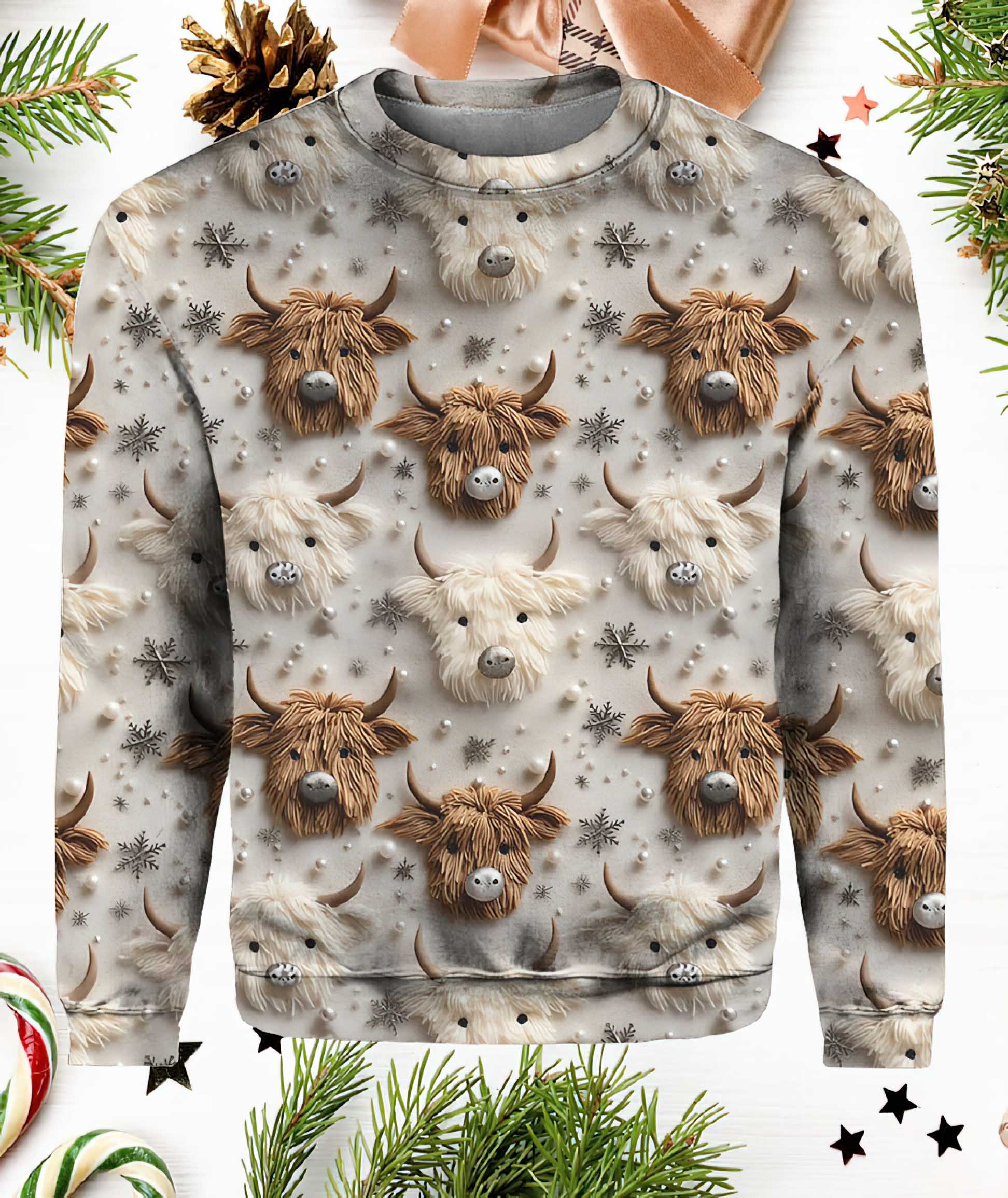 Christmas Highland Cow Highland Sweater Christmas Highland Cow Highland Sweater