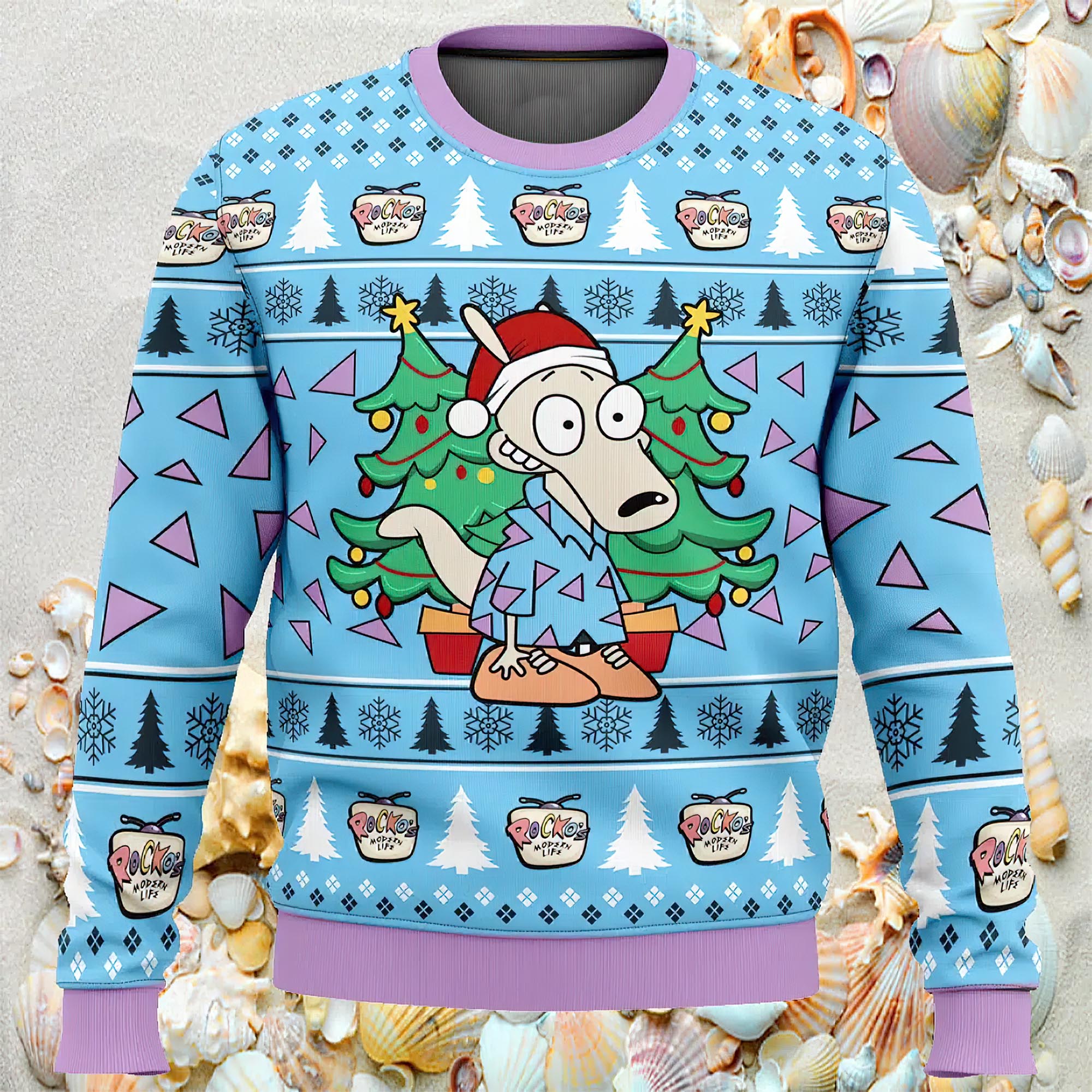 Christmas Rockos Modern Life Ugly Christmas Sweater Christmas Rockos Modern Life Ugly Christmas Sweater