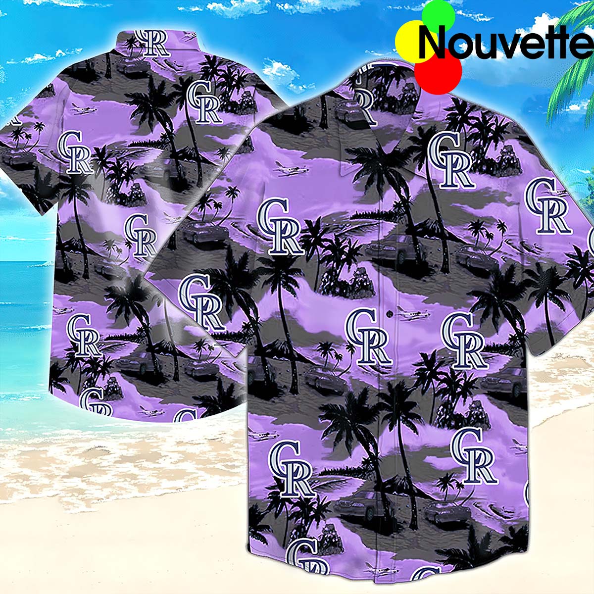 Rockies Palm Tree Hawaiian Shirt