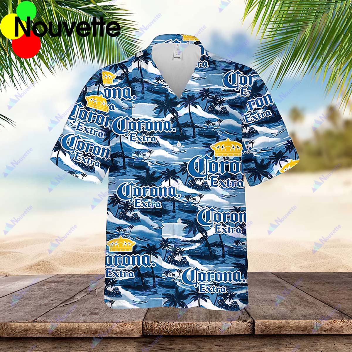 Corona Beer Hawaiian Island Button Shirt Corona Beer Hawaiian Island Button Shirt