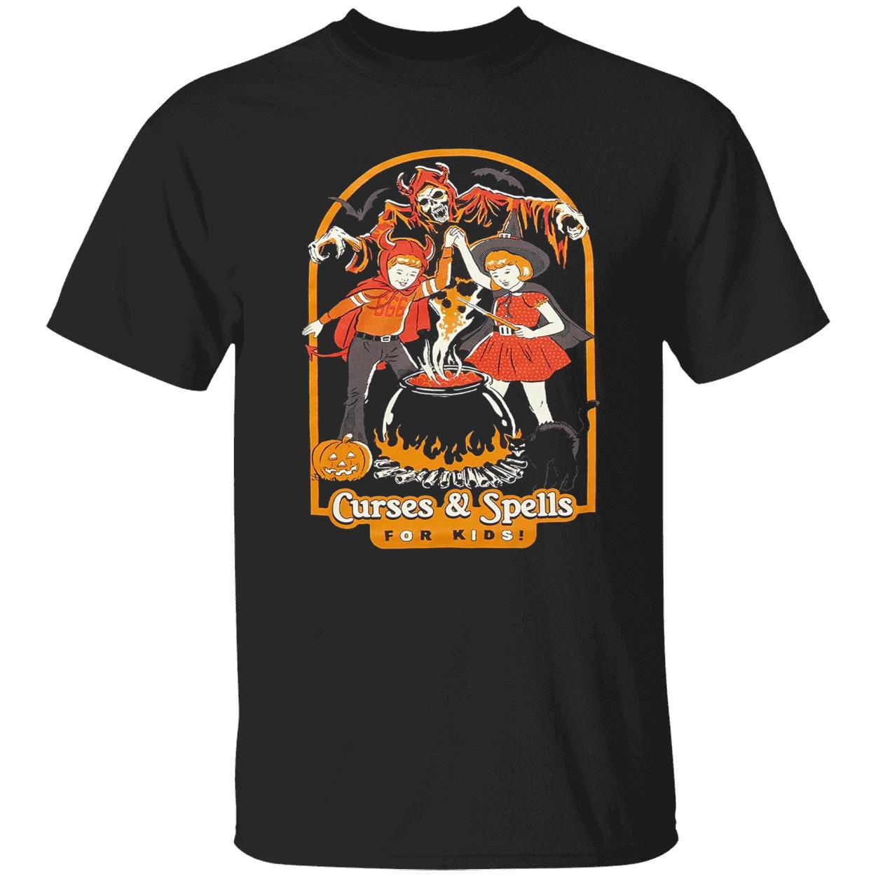 Curses Spells Mineral Wash Boyfriend Fit Girls Shirt