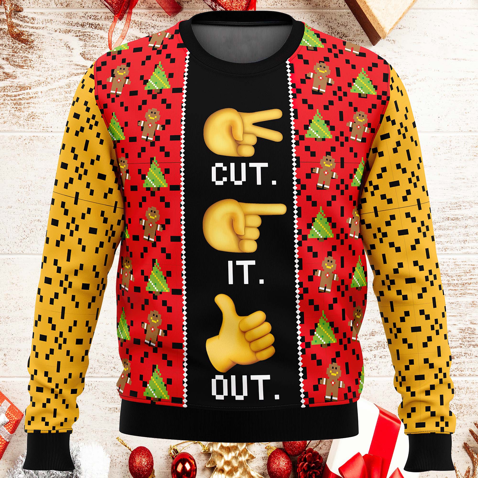 Cut It Out Full House Christmas Sweater Cut It Out Full House Christmas Sweater