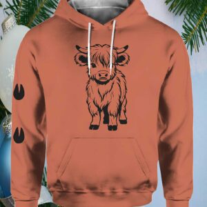 Cute Baby Highland Cow Casual Hoodie.jpg