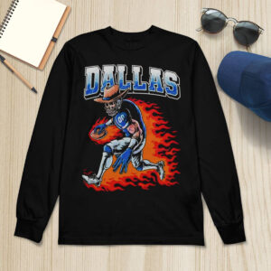 Cowboys Flaming Skeleton Player Shirt 3 Dallas Cowboys Flaming Skeleton Player Shirt