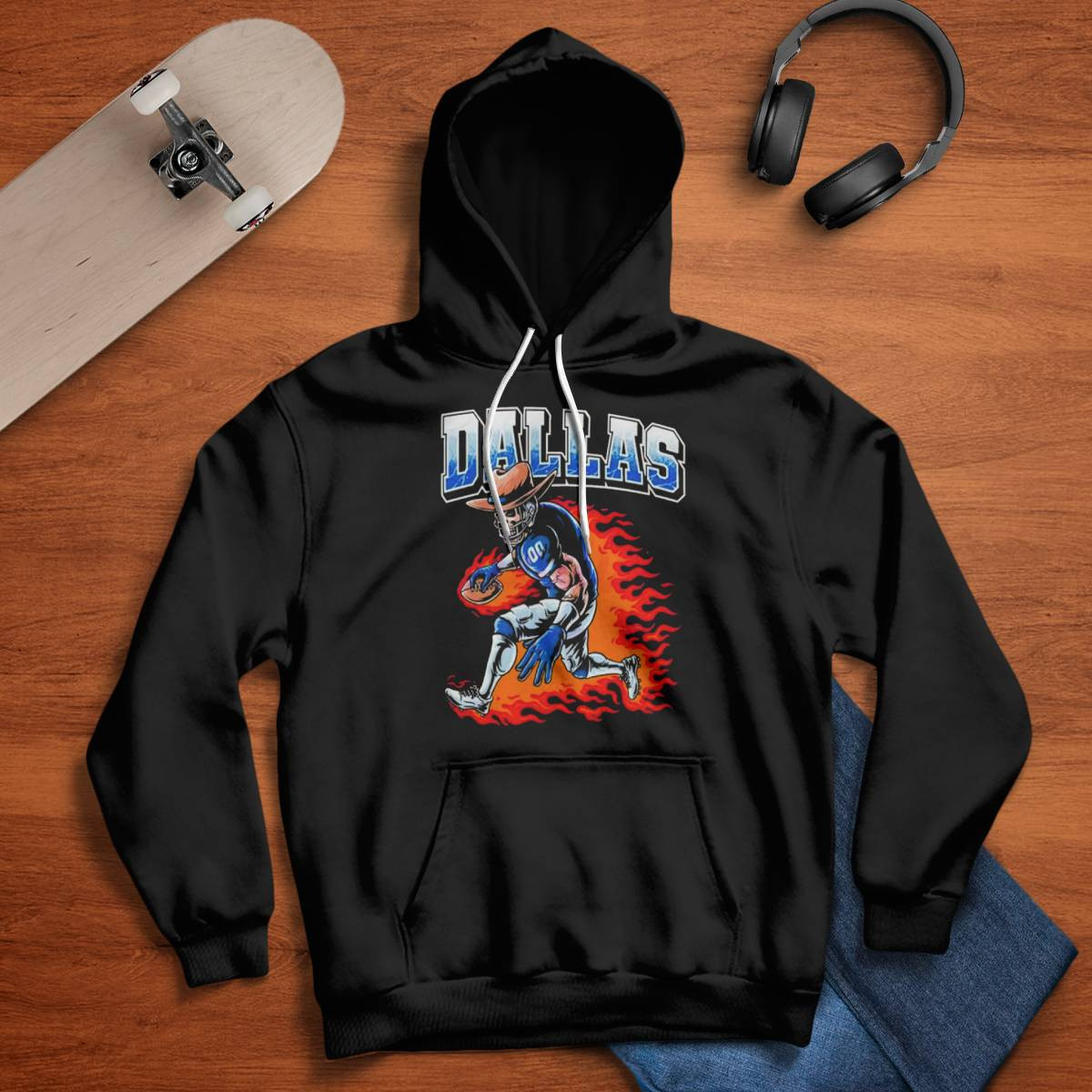 Cowboys Flaming Skeleton Player Shirt Cowboys Flaming Skeleton Player Shirt