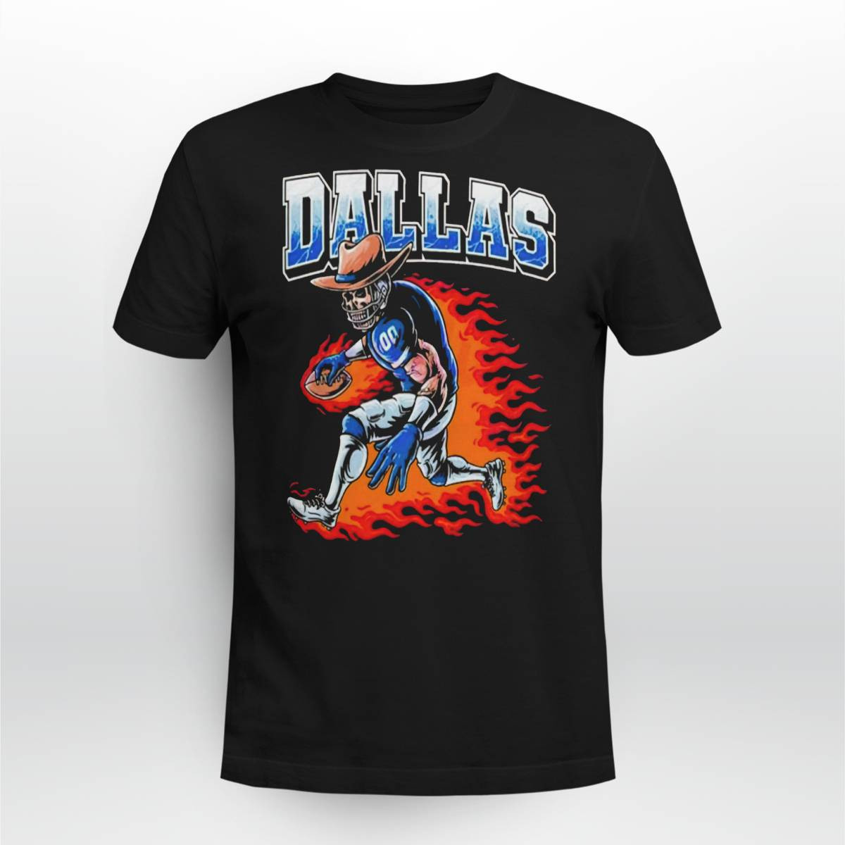 Cowboys Flaming Skeleton Player Shirt Cowboys Flaming Skeleton Player Shirt