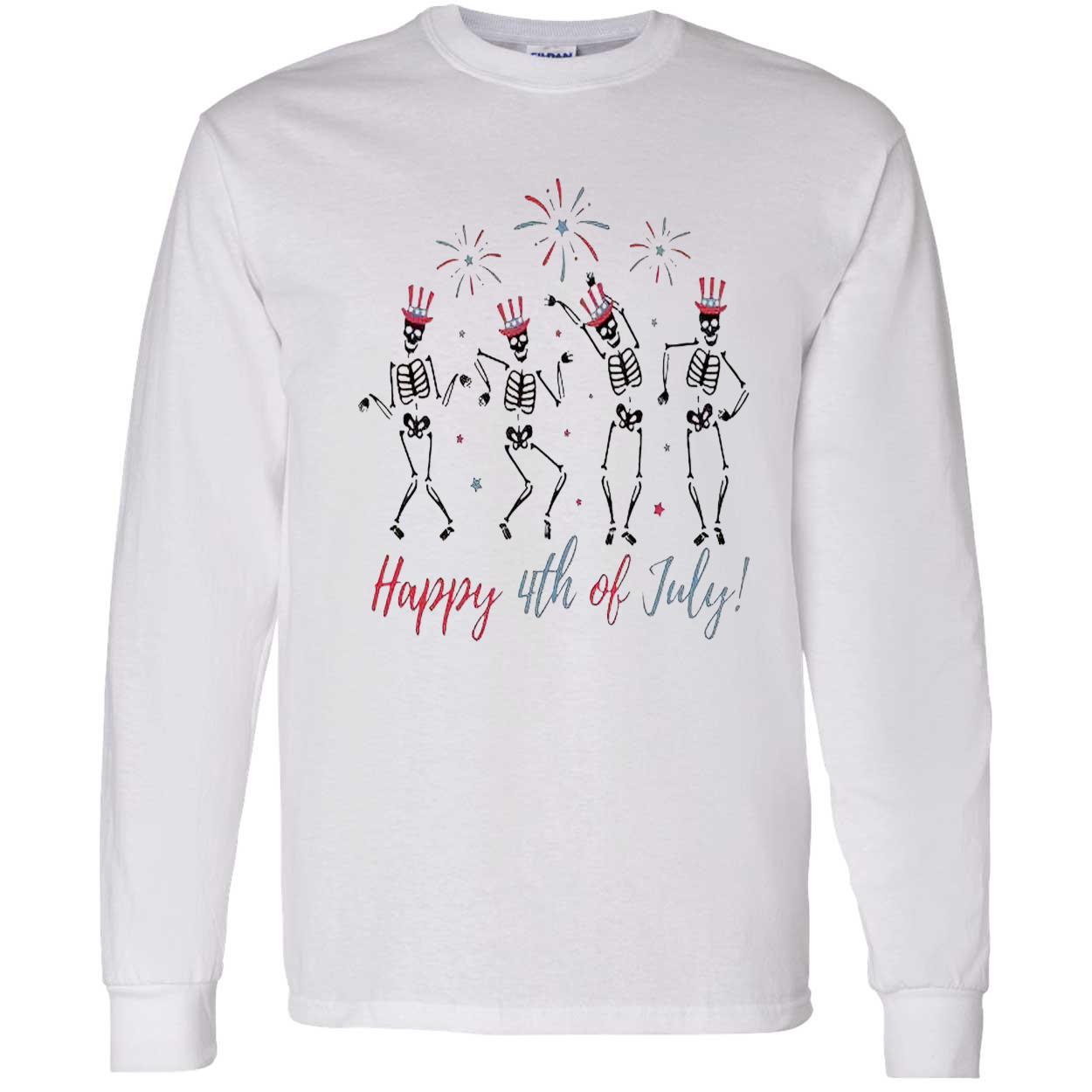 Dancing Skeleton 4Th Of July Shirt Dancing Skeleton 4Th Of July Shirt