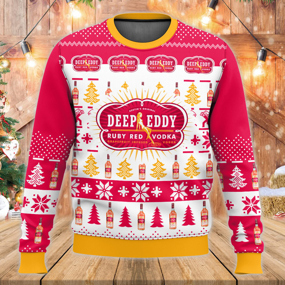 Deep Eddy Ruby Red Vodka Ugly Sweater Deep Eddy Ruby Red Vodka Ugly Sweater