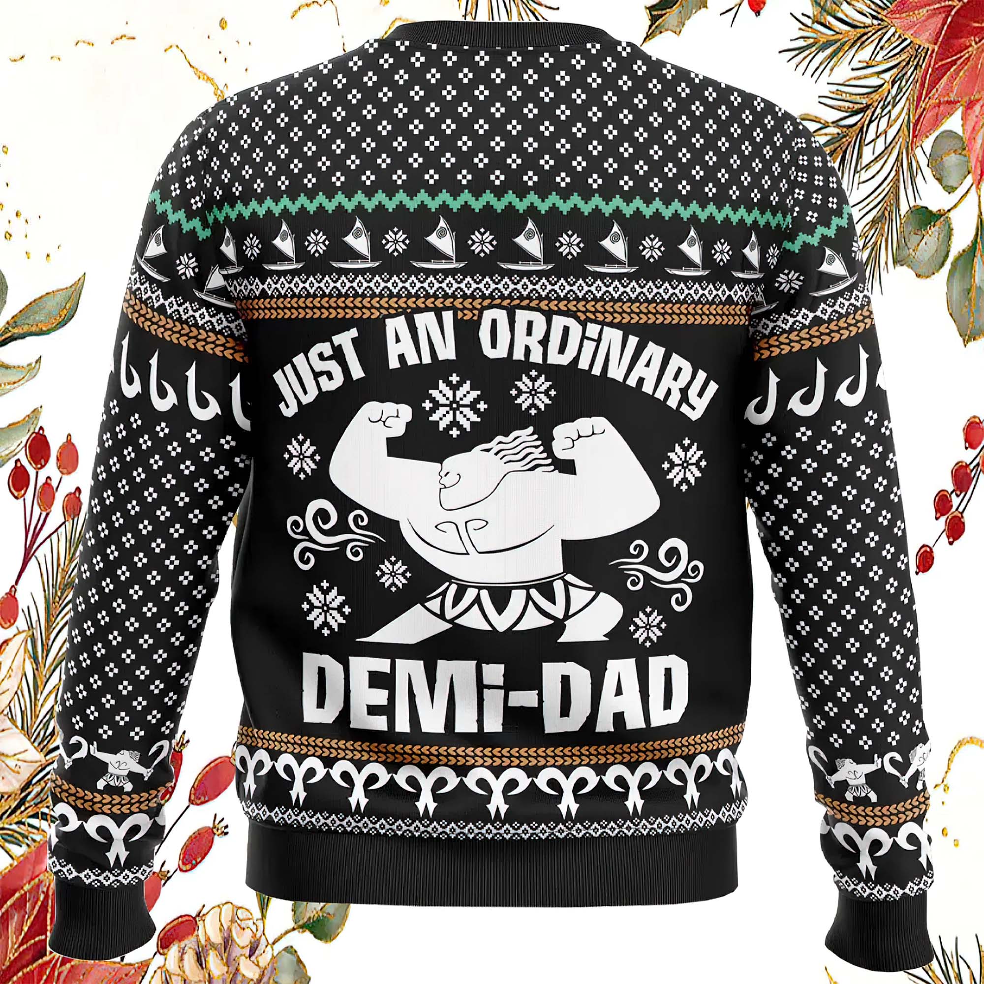 Demi Dad Moana Ugly Christmas Sweater Demi Dad Moana Ugly Christmas Sweater