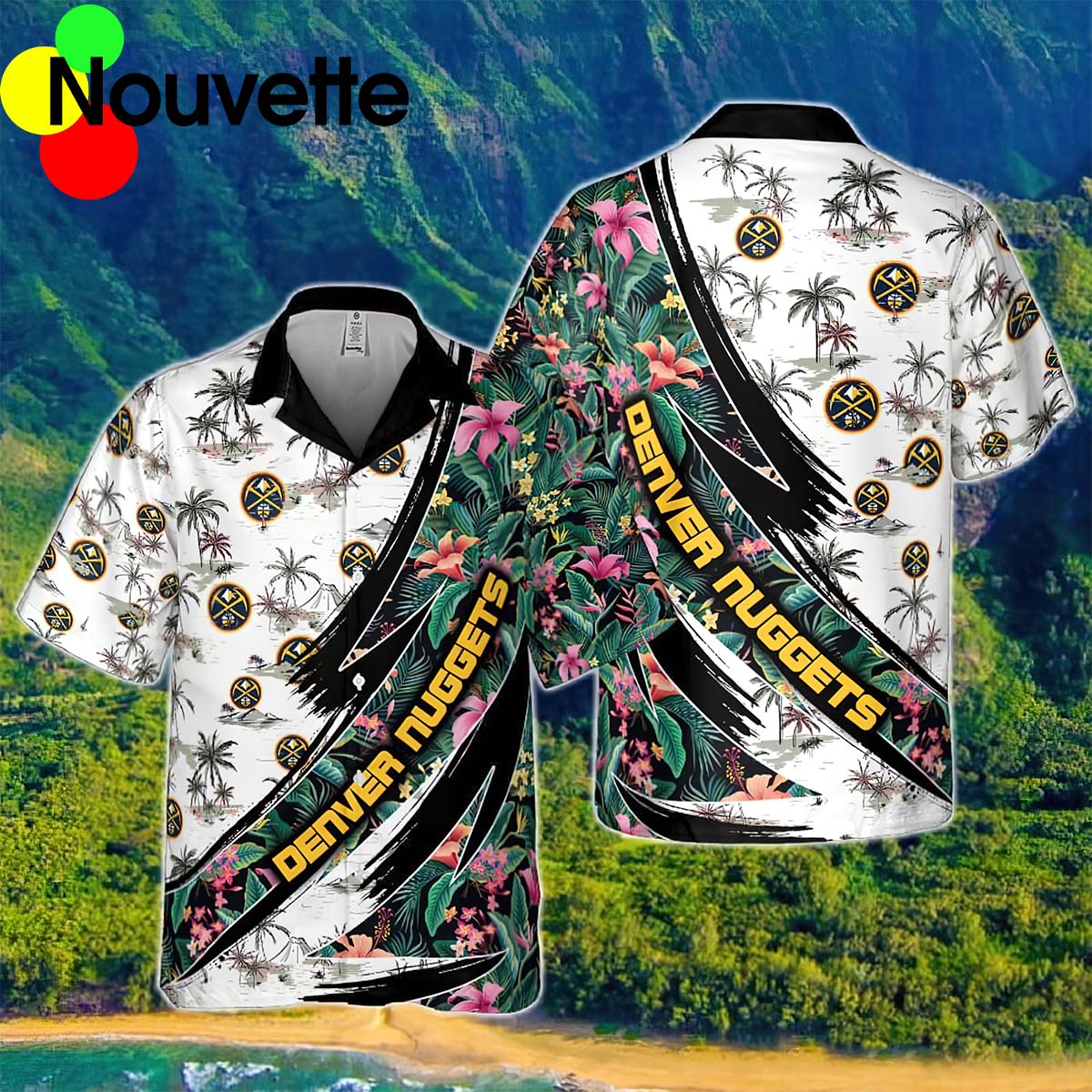 Denver Hibiscus Flower And Tree Pattern Hawaiian Shirt Denver Hibiscus Flower And Tree Pattern Hawaiian Shirt