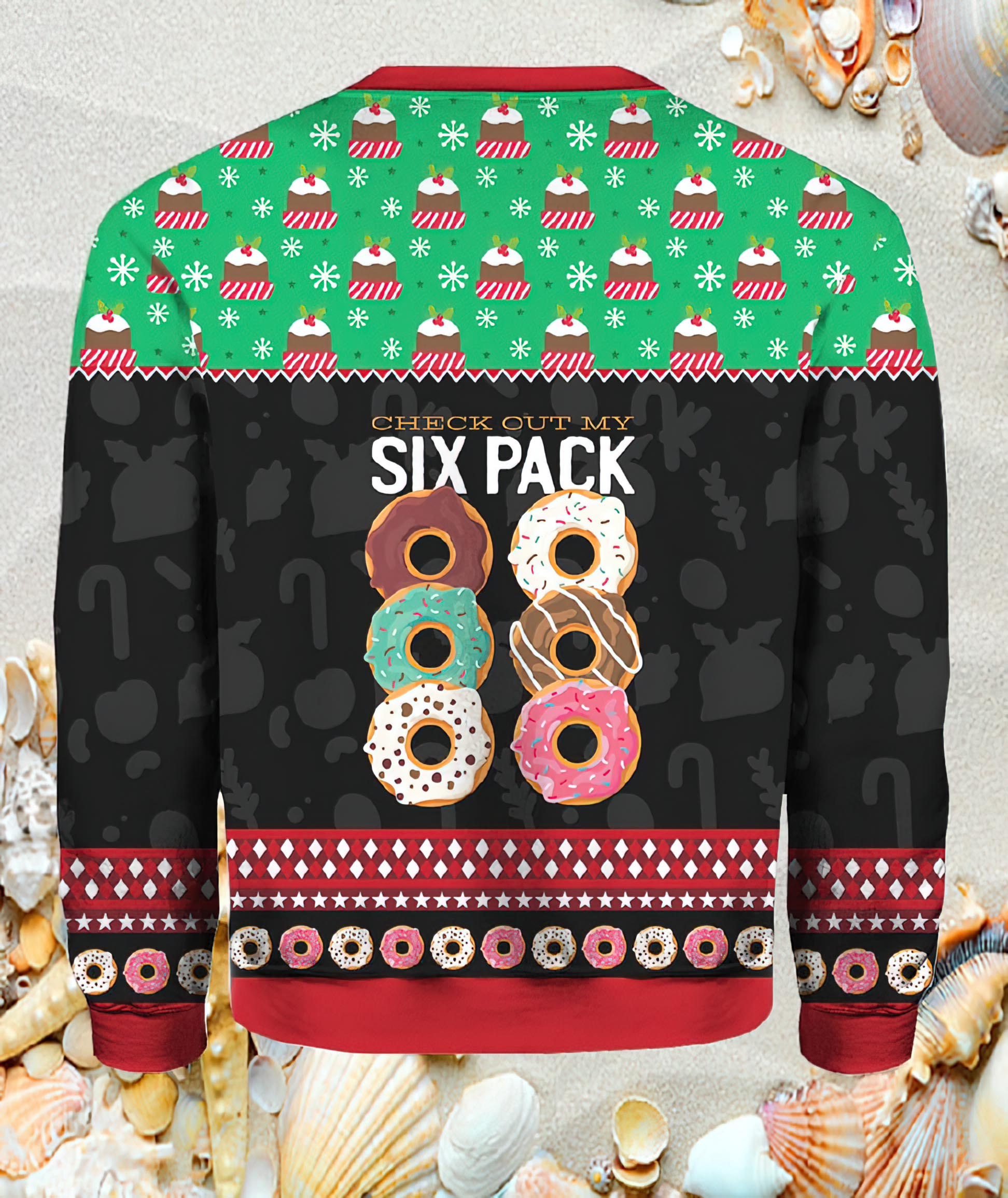 Donut Six Pack Ugly Christmas Sweater Donut Six Pack Ugly Christmas Sweater