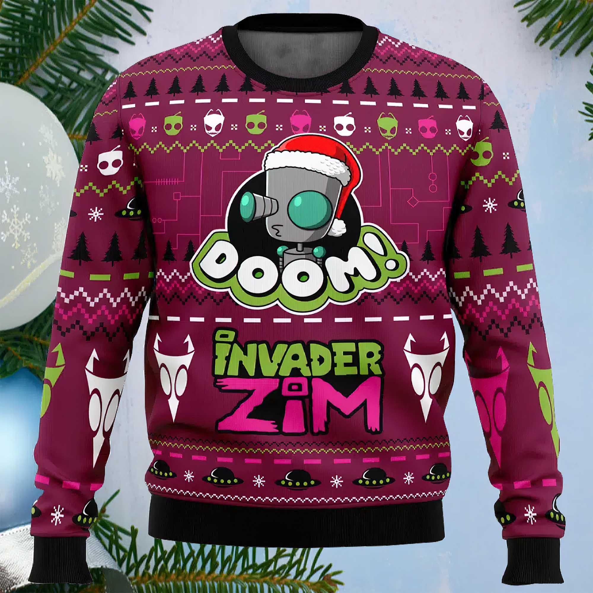 Doom Invader Zim Ugly Christmas Sweater