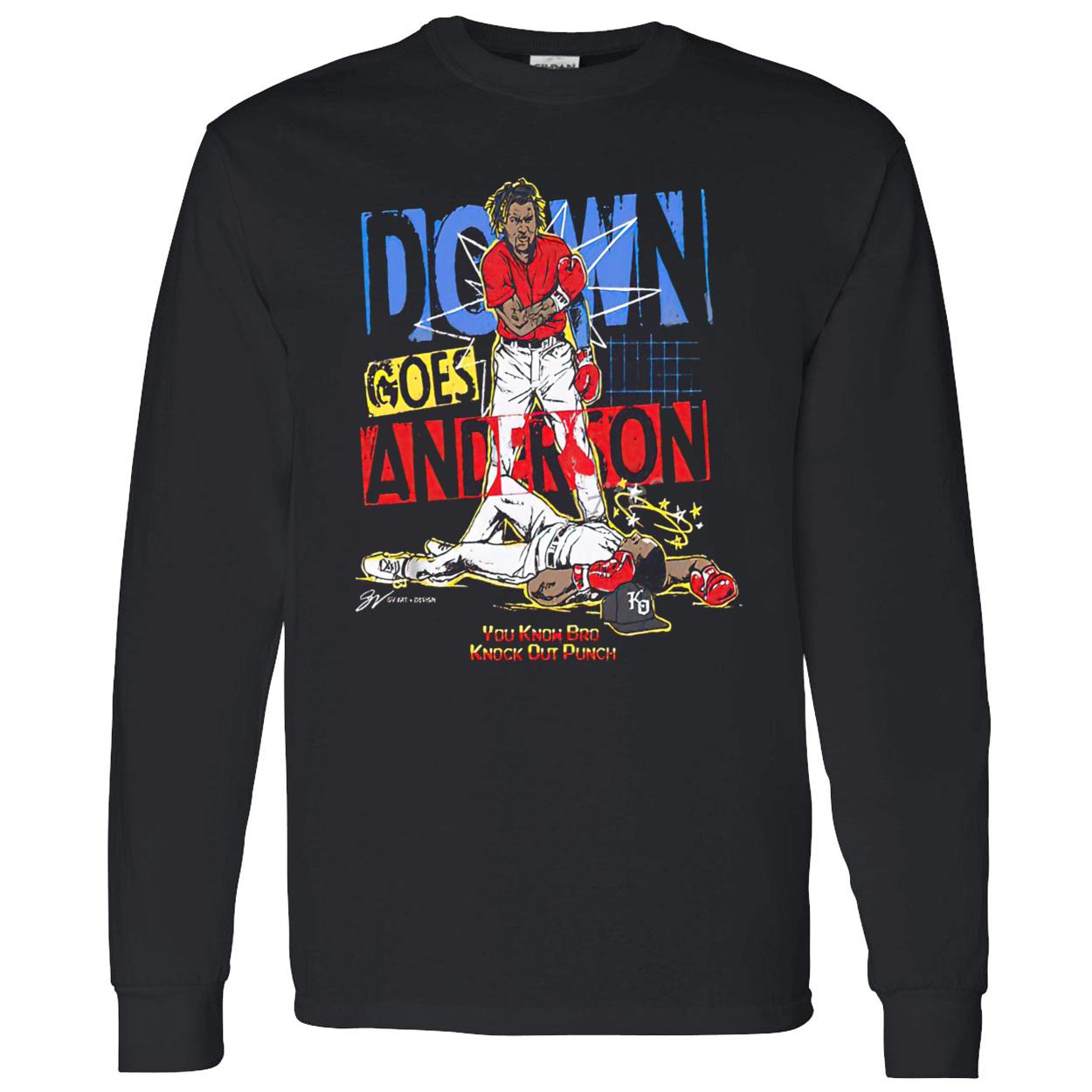 Down Goes Anderson You Know Bro Knock Out Punch Shirt Down Goes Anderson You Know Bro Knock Out Punch Shirt