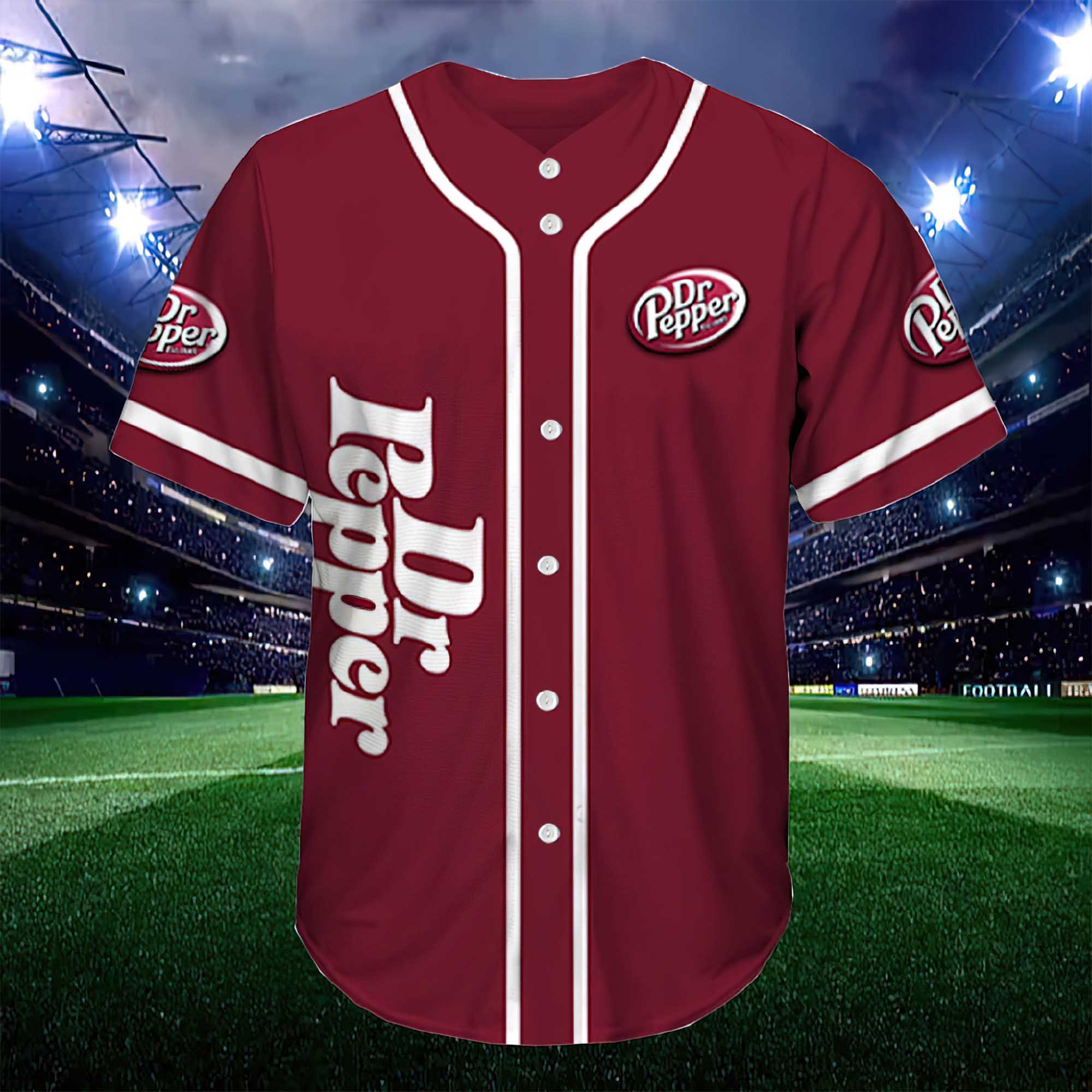 Dr Pepper Est 1885 Baseball Jersey Dr Pepper Est 1885 Baseball Jersey