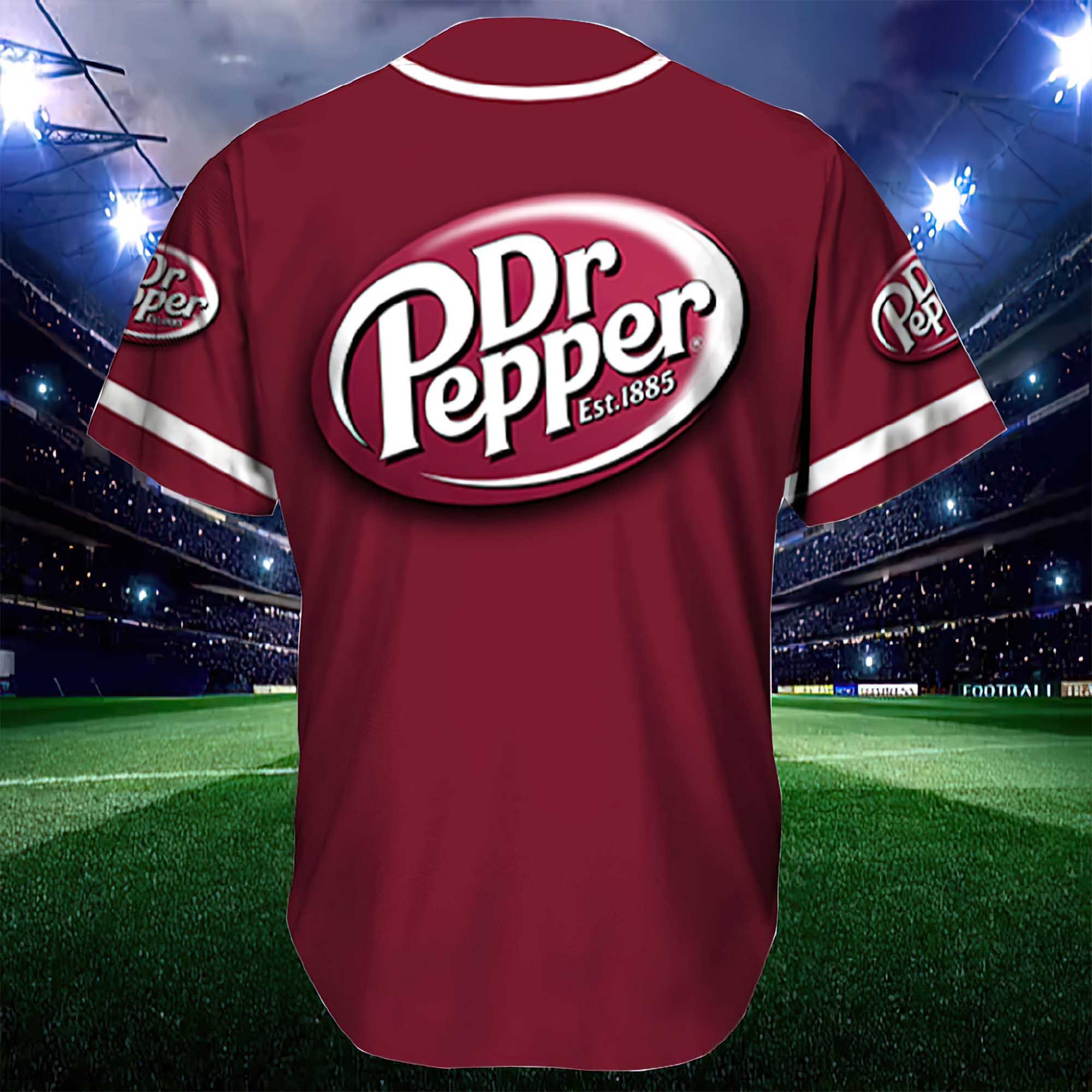 Dr Pepper Est 1885 Baseball Jersey Dr Pepper Est 1885 Baseball Jersey
