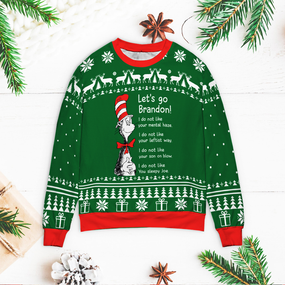 Dr Seuss Let’S Go Brandon Christmas Sweater Dr Seuss Let’S Go Brandon Christmas Sweater