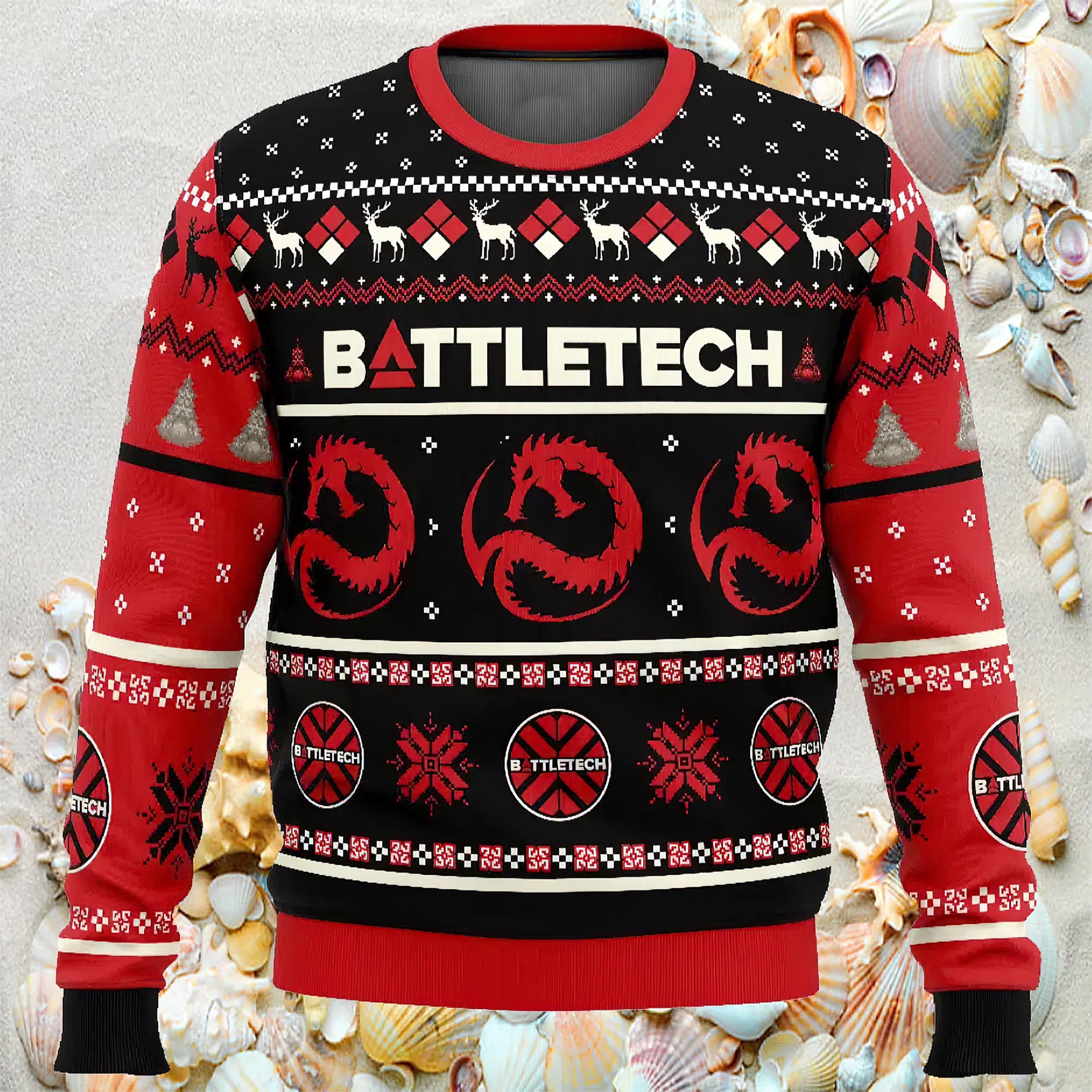 Draconis Battletech Ugly Christmas Sweater Draconis Battletech Ugly Christmas Sweater