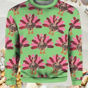 Elegant Contrasting Turkey Print Sweatshirt.jpg