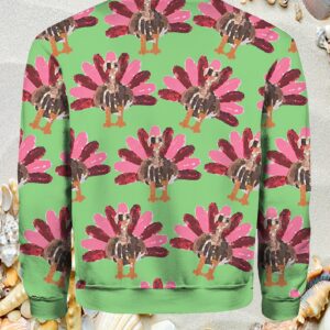 Elegant Contrasting Turkey Print Sweatshirt1.jpg