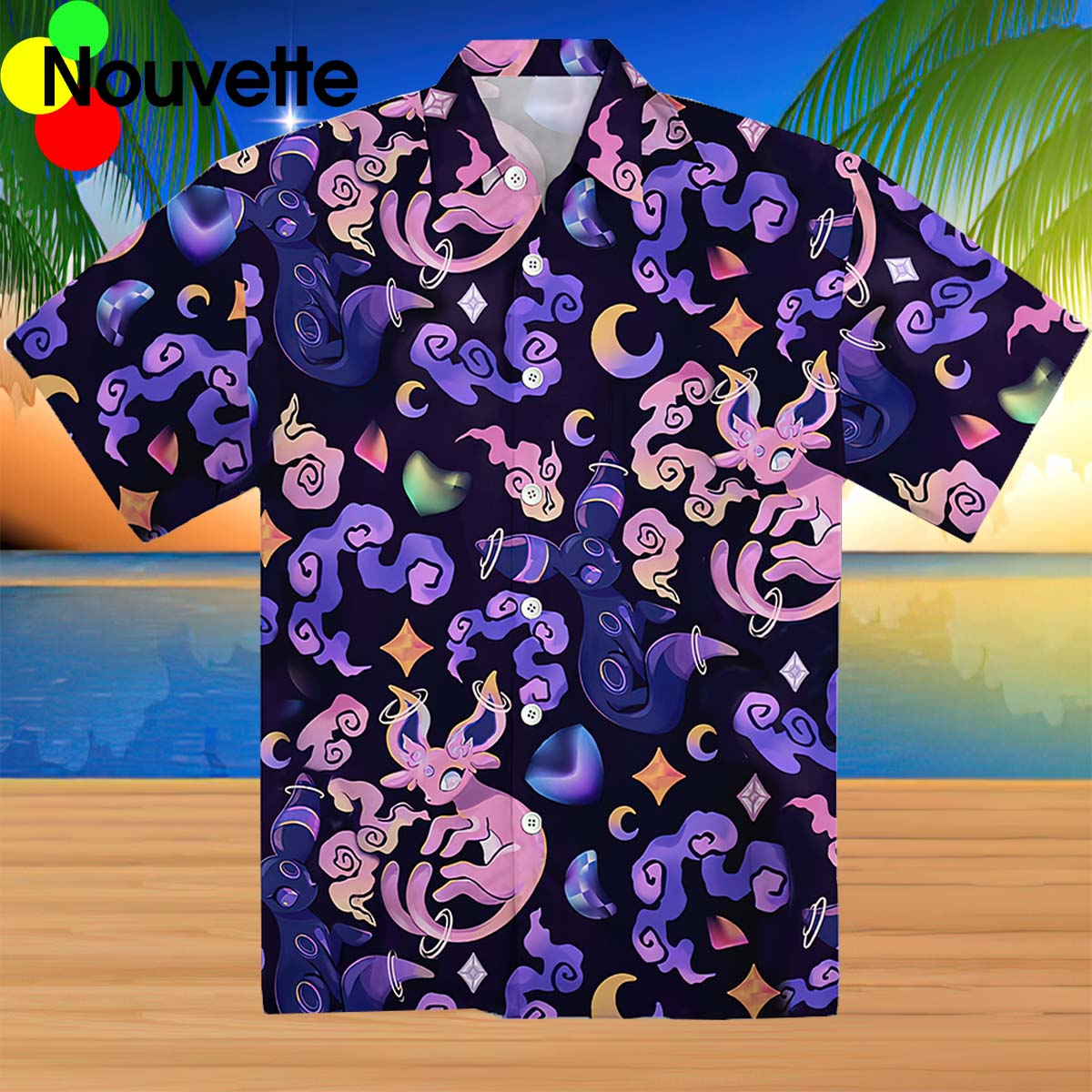 Espeon Umbreon Hawaiian Shirt Espeon Umbreon Hawaiian Shirt