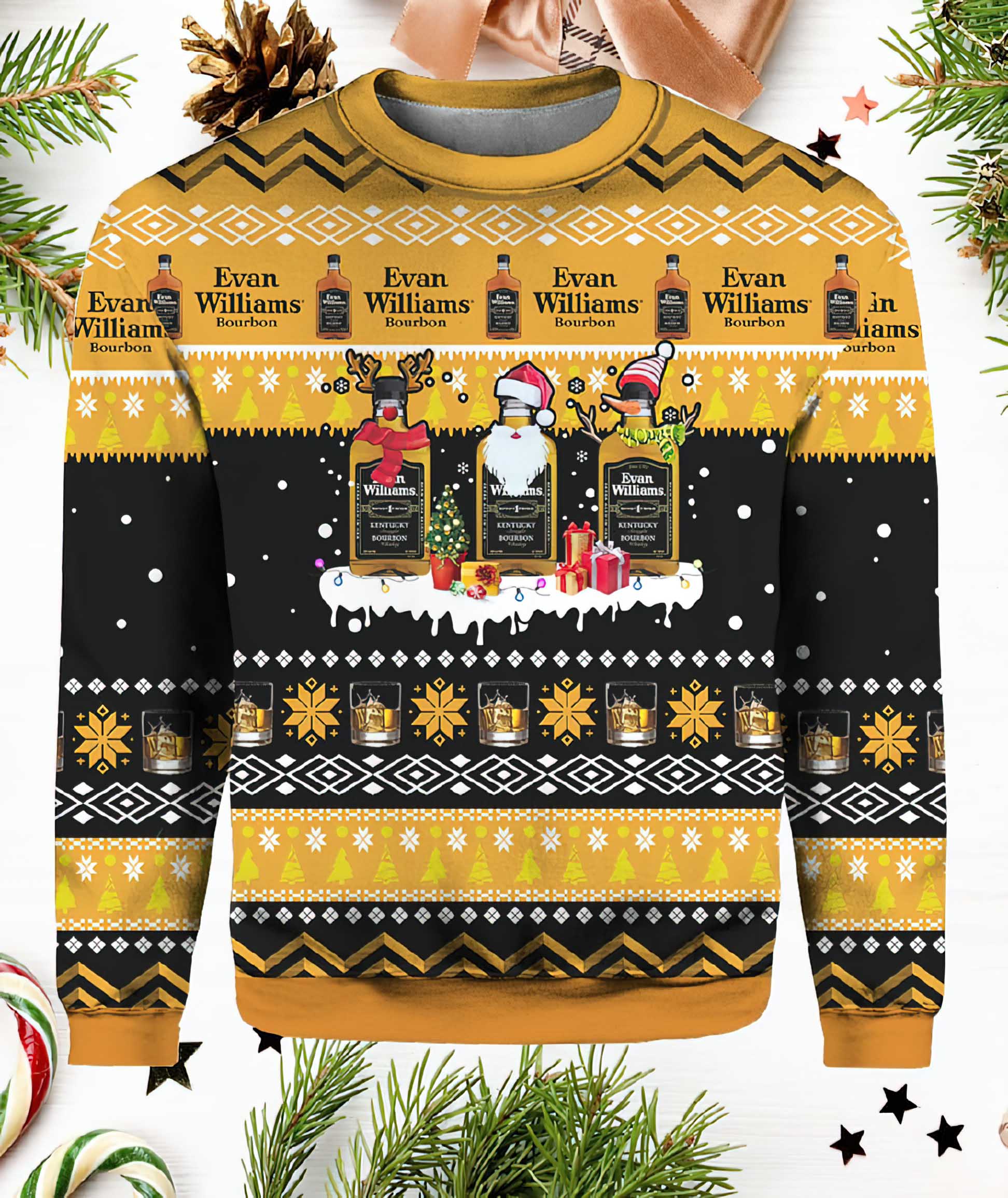 Evan Williams Bourbon Christmas Sweater Evan Williams Bourbon Christmas Sweater
