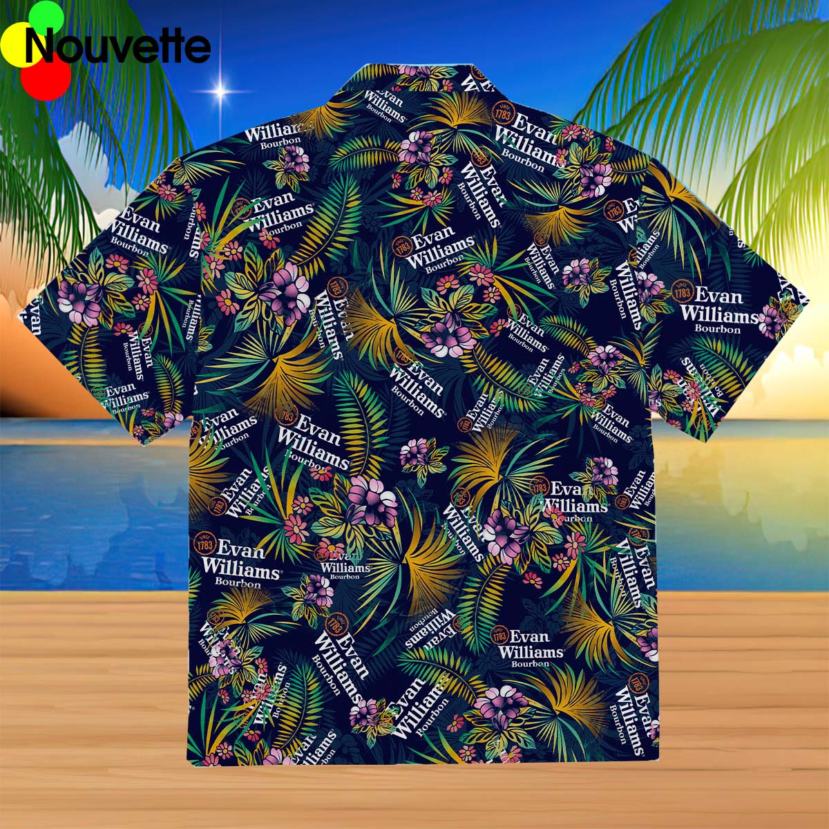 Evan Williams Bourbon Whiskey Hawaiian Shirt Evan Williams Bourbon Whiskey Hawaiian Shirt