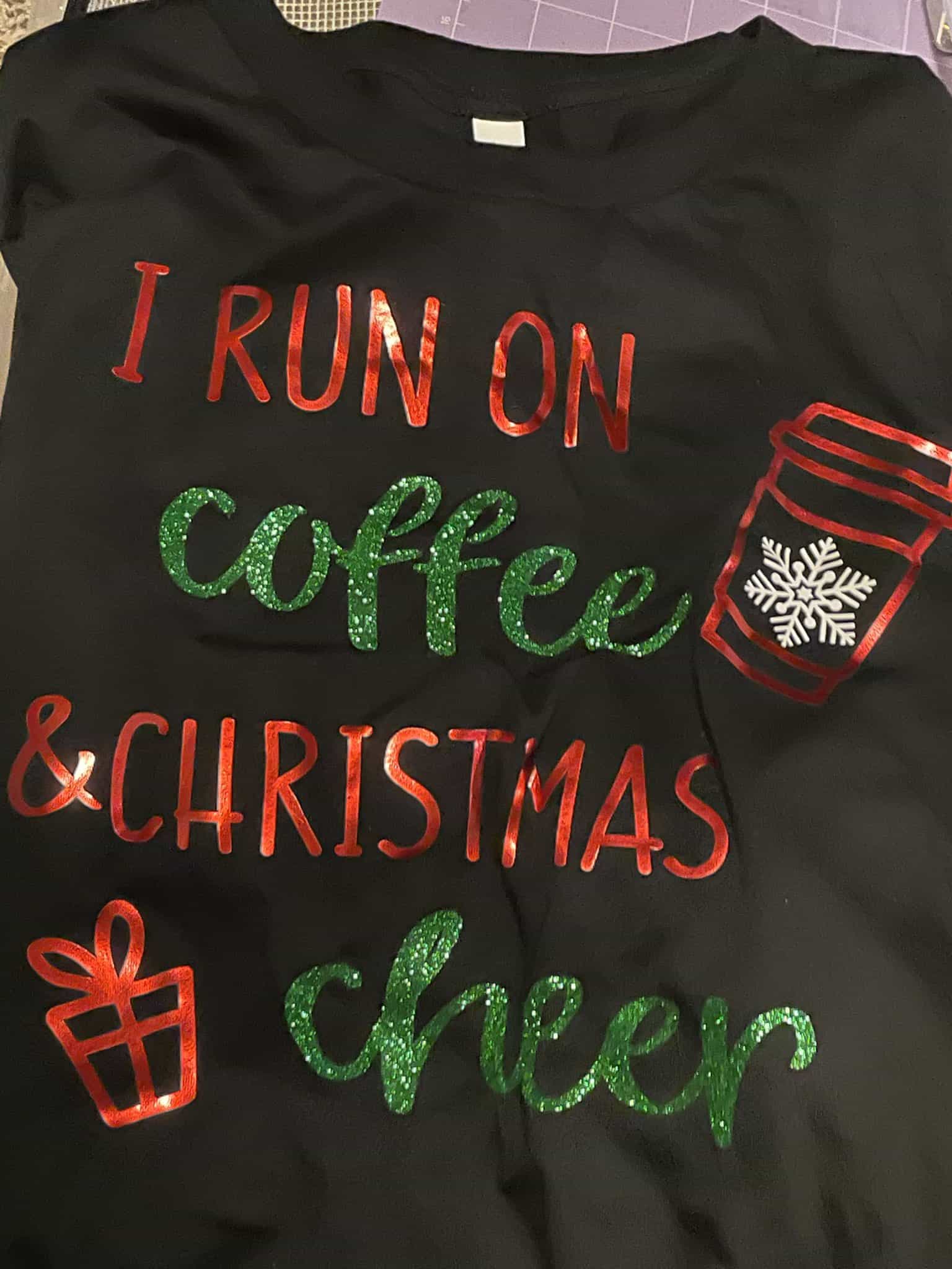 I Run On Coffee And Christmas Cheer T-Shirt