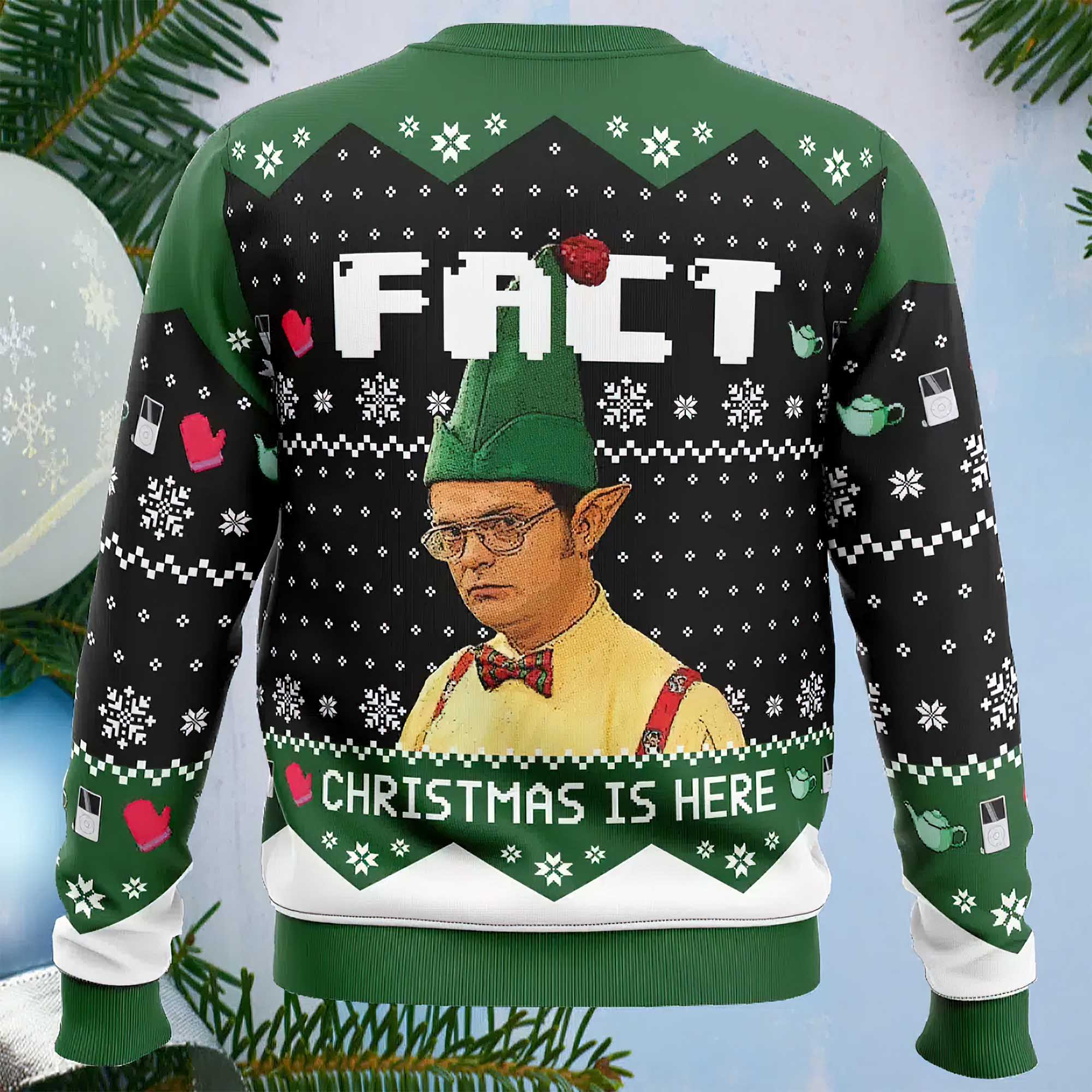 Fact Christmas Is Here The Office Ugly Christmas Sweater Fact Christmas Is Here The Office Ugly Christmas Sweater