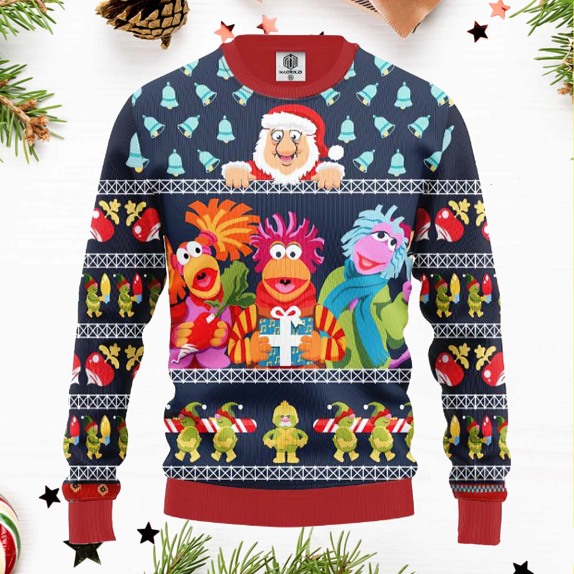 Fraggle Rock Sublimated Adult Christmas Sweater