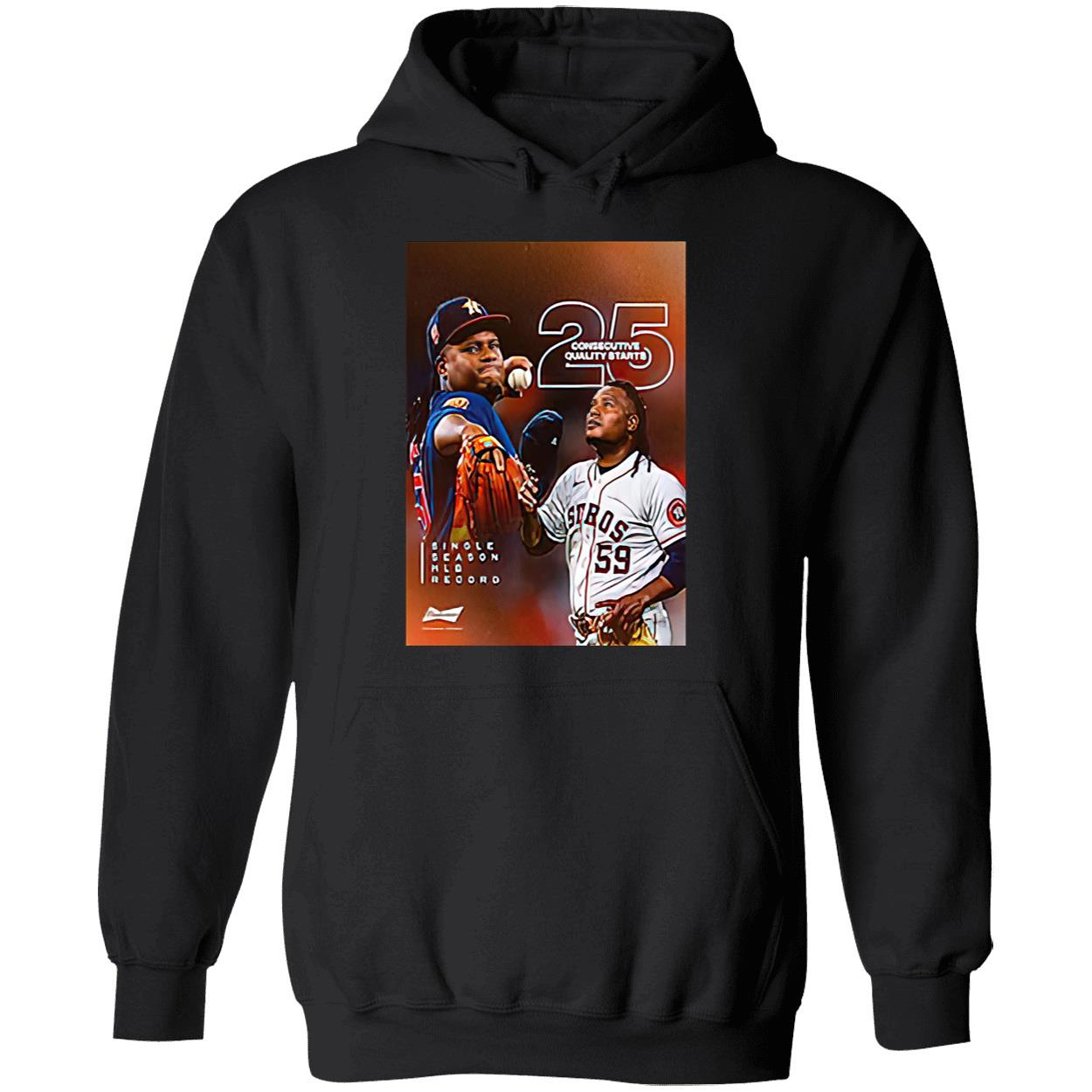 Houston Astros Framber Valdez 25 Consecutive Quality Starts Shirt Houston Astros Framber Valdez 25 Consecutive Quality Starts Shirt