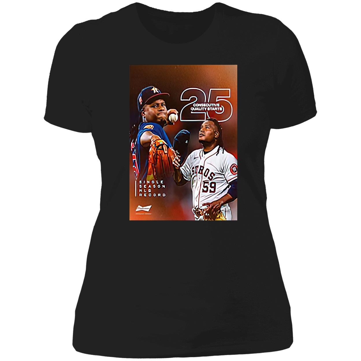 Houston Astros Framber Valdez 25 Consecutive Quality Starts Shirt Houston Astros Framber Valdez 25 Consecutive Quality Starts Shirt